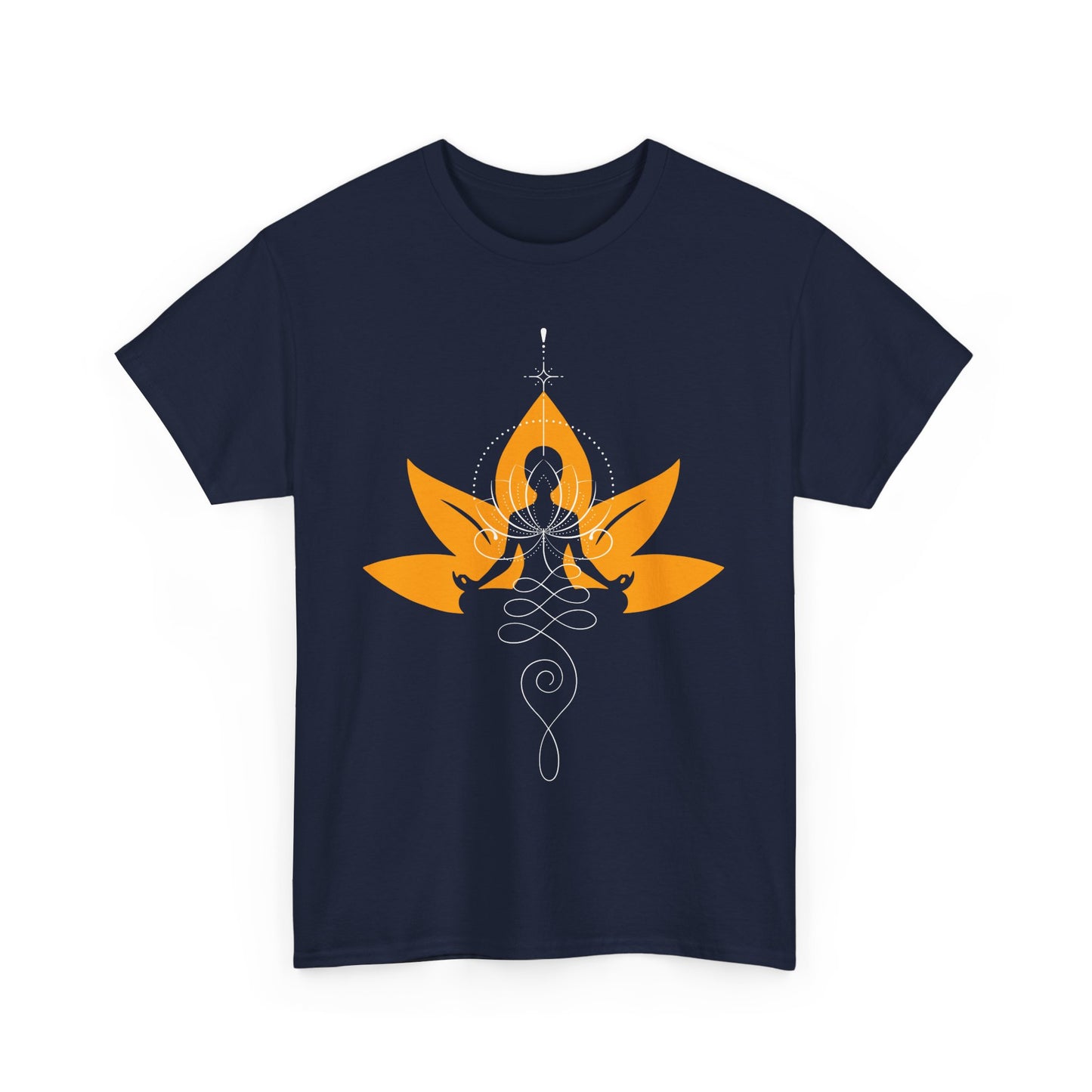 So Above, So Below Heavy Cotton Tee - Lotus & Meditative Spirit