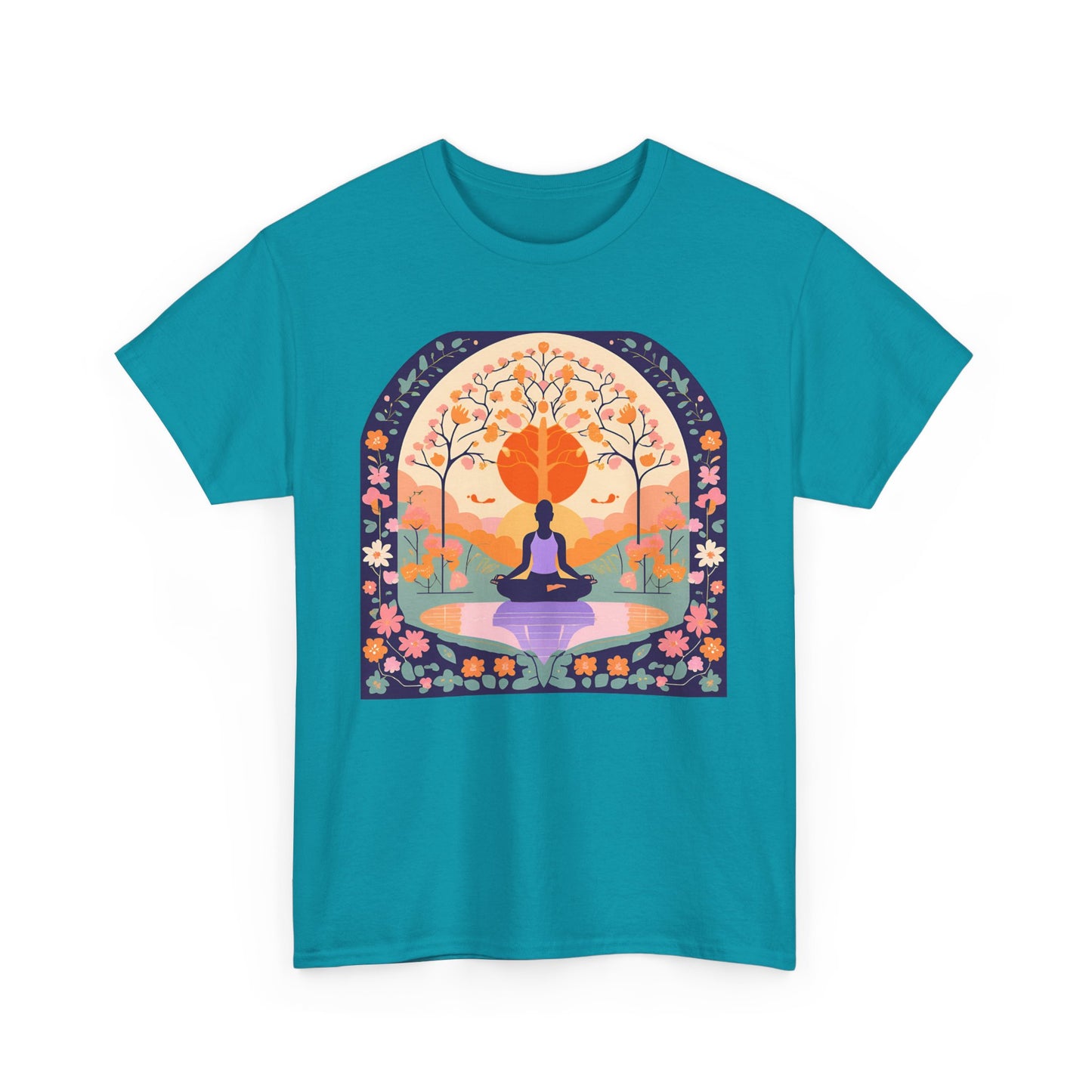 Zen Garden Meditations Heavy Cotton Tee - Nature’s Tranquility Awaits