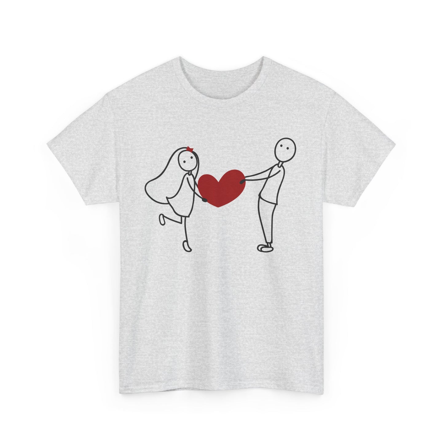 Heartfelt Connection Heavy Cotton Tee - Playful Love, Gentle Vibes