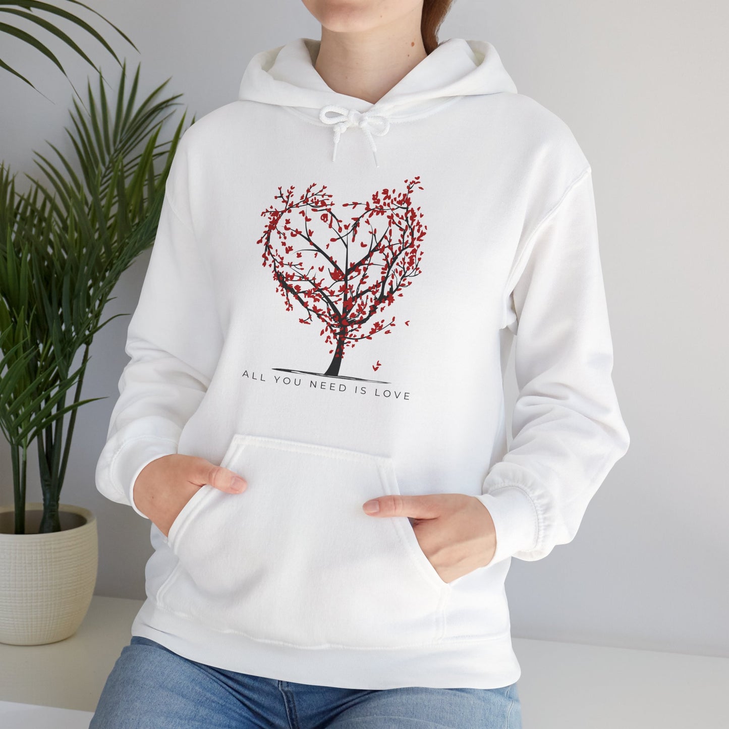 ❤️All You Need Is Love Hoodie – Heartfelt Comfort for Soulful Living🌳