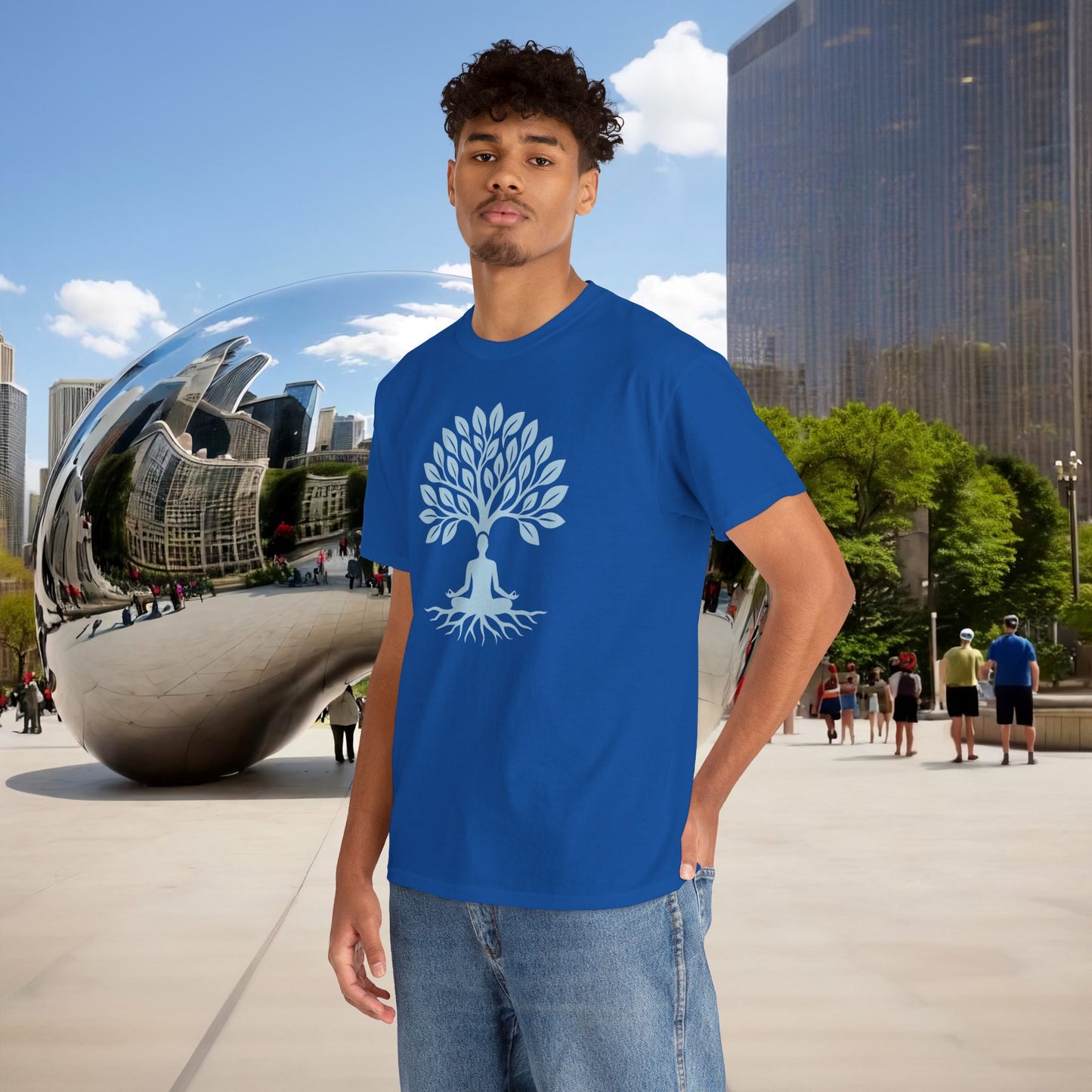 🌲🖤 ROOTED IN STILLNESS — Menaste™ Meditation Tee