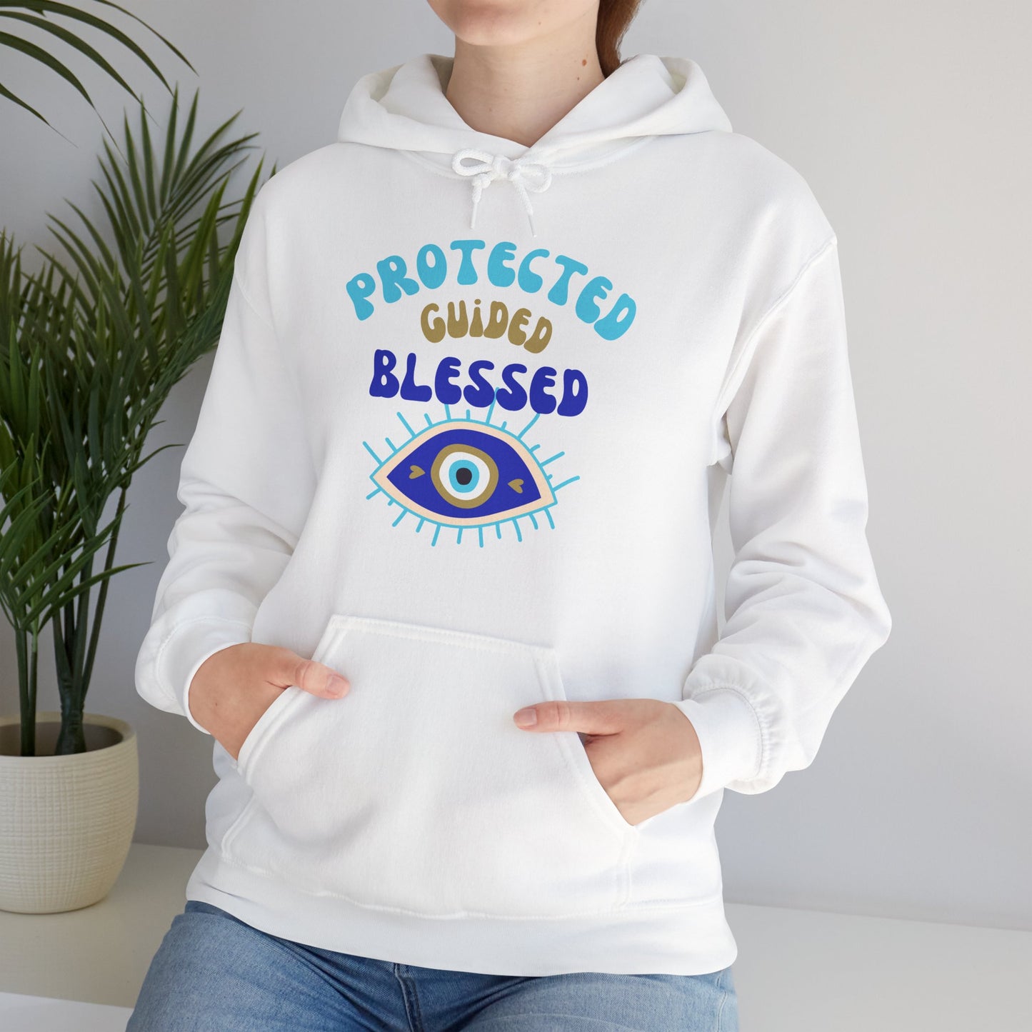 💙✨ Protected, Guided, Blessed Hoodie - Wear Your Shield of Light