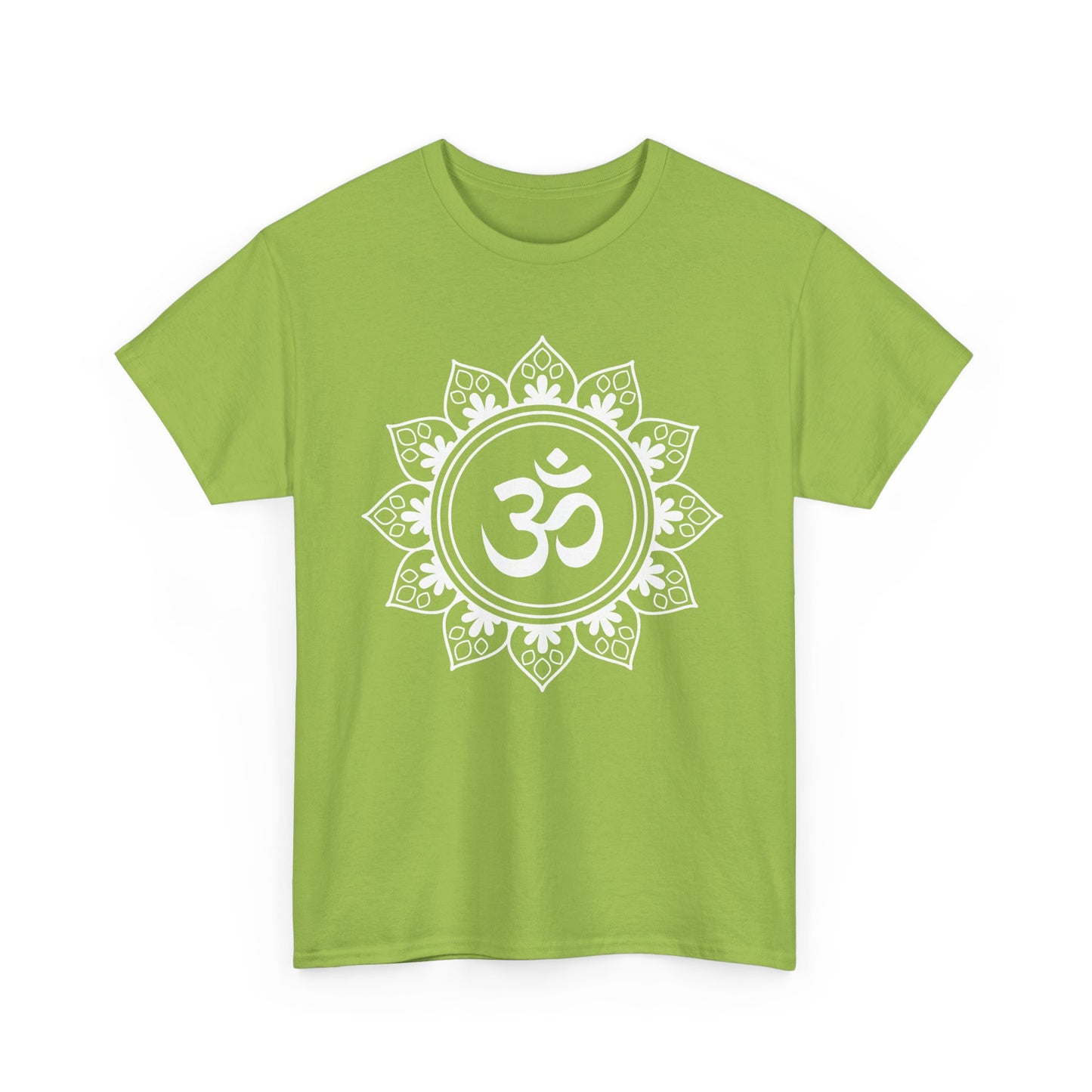 Tranquil OM Mandala Heavy Cotton Tee - Embrace Peace Within