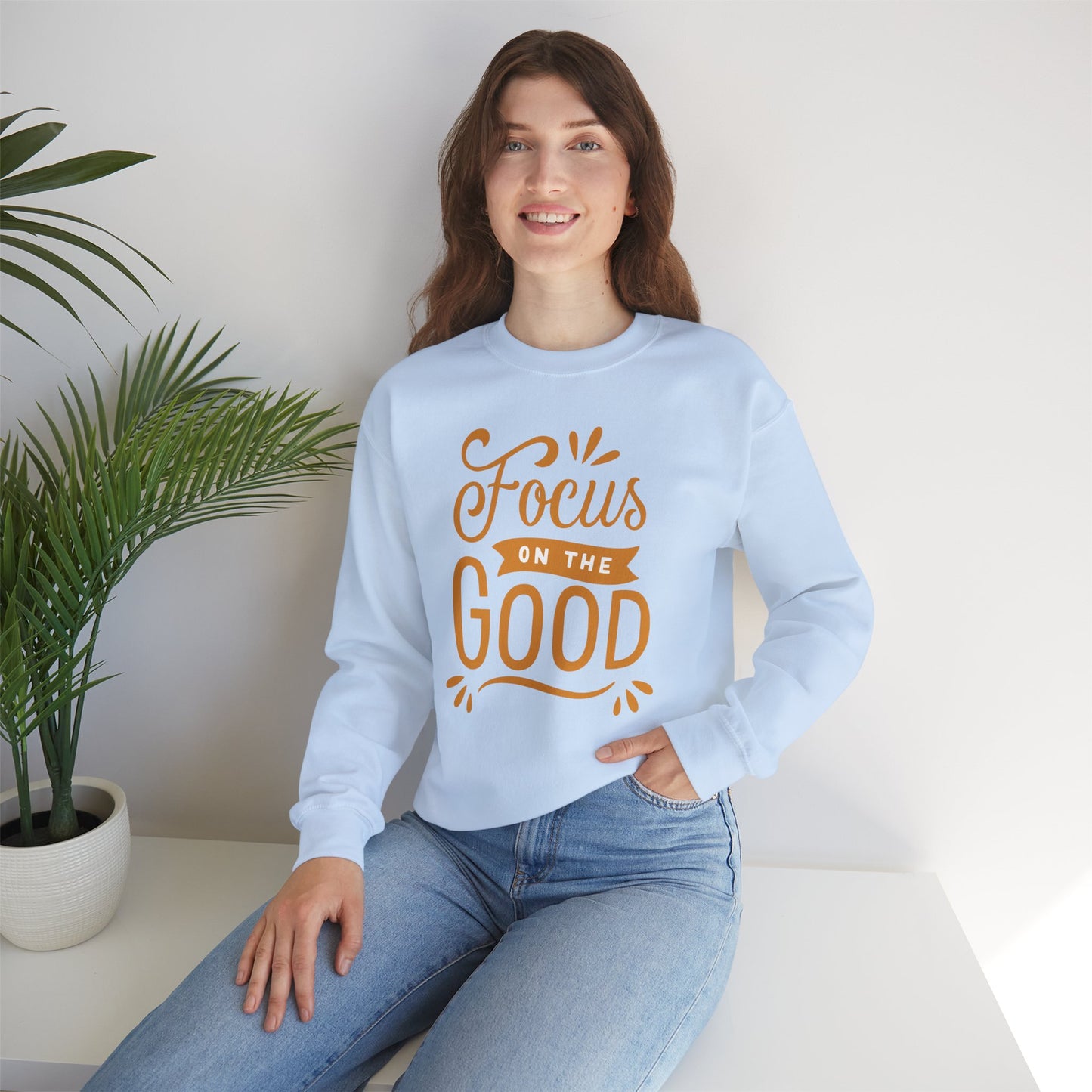 🌼Focus on the Good - Wearable Light for the Soul Crewneck Sweatshirt