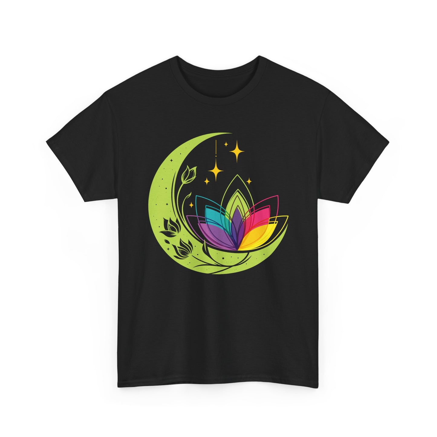 Moonlit Blossoms Heavy Cotton Tee - A Celebration of New Beginnings