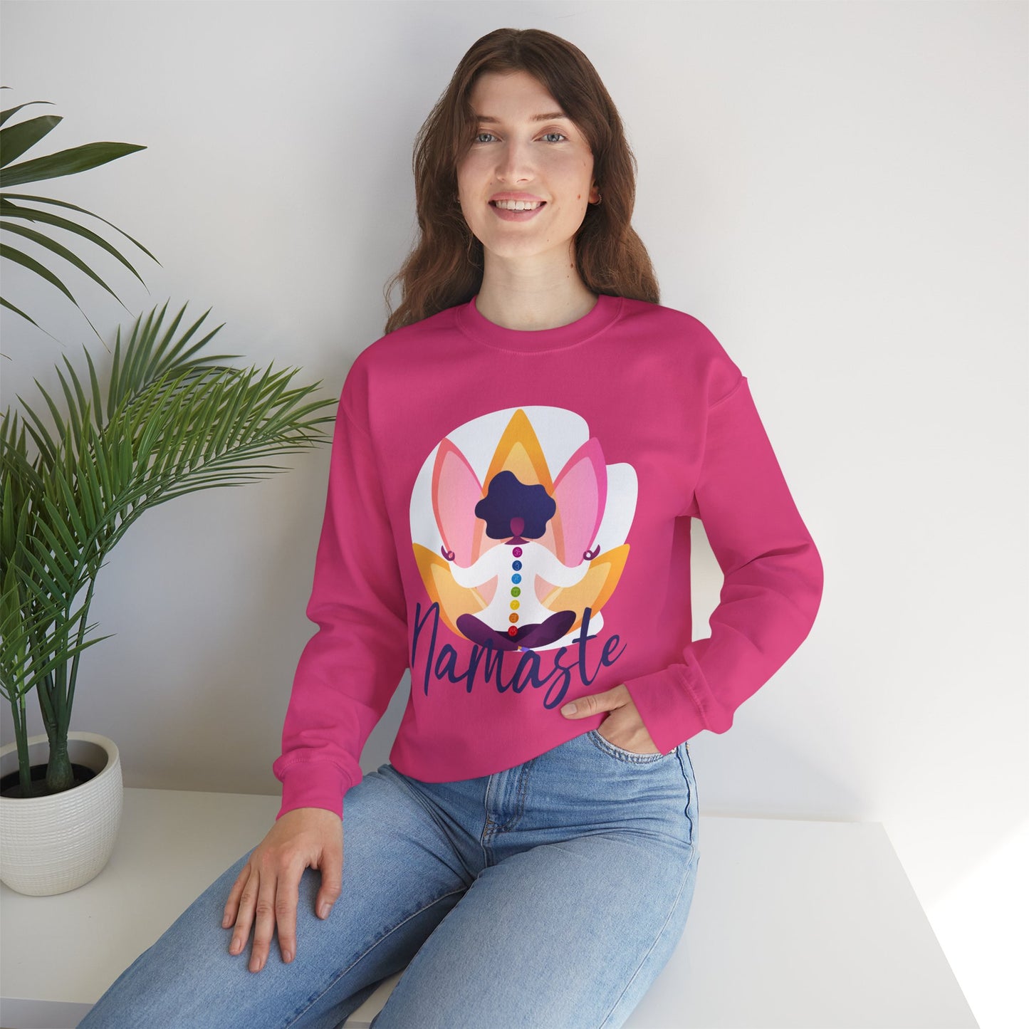 🌸Rooted Light - Namaste Chakra Crewneck Sweatshirt