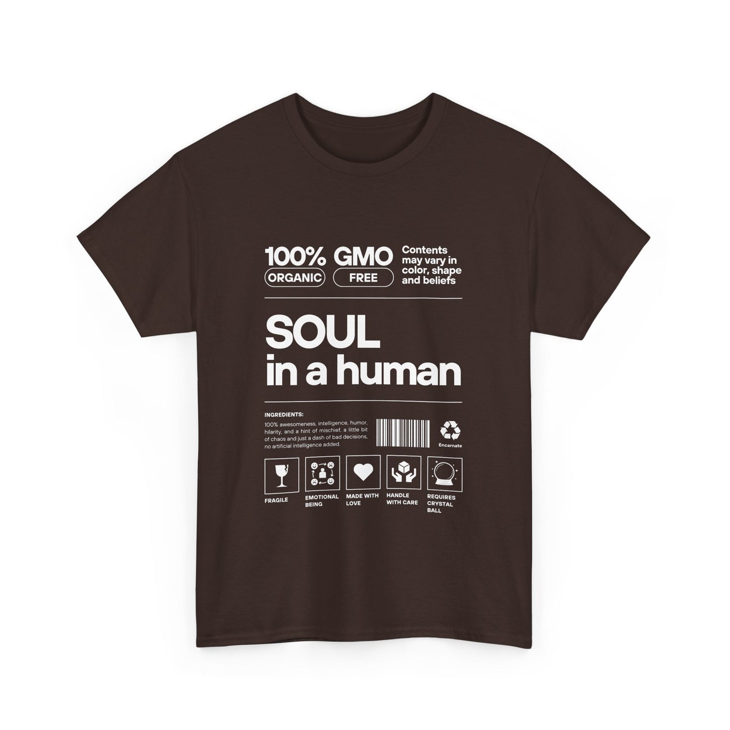 Soul in a Human - Conscious Humor Heavy Cotton Tee