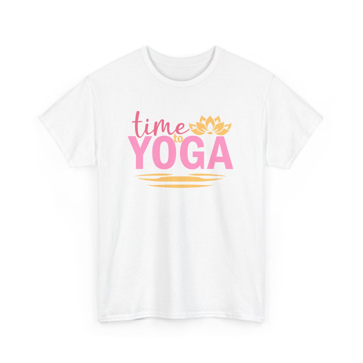 "Time to Yoga" Heavy Cotton Tee - Flow with Ease