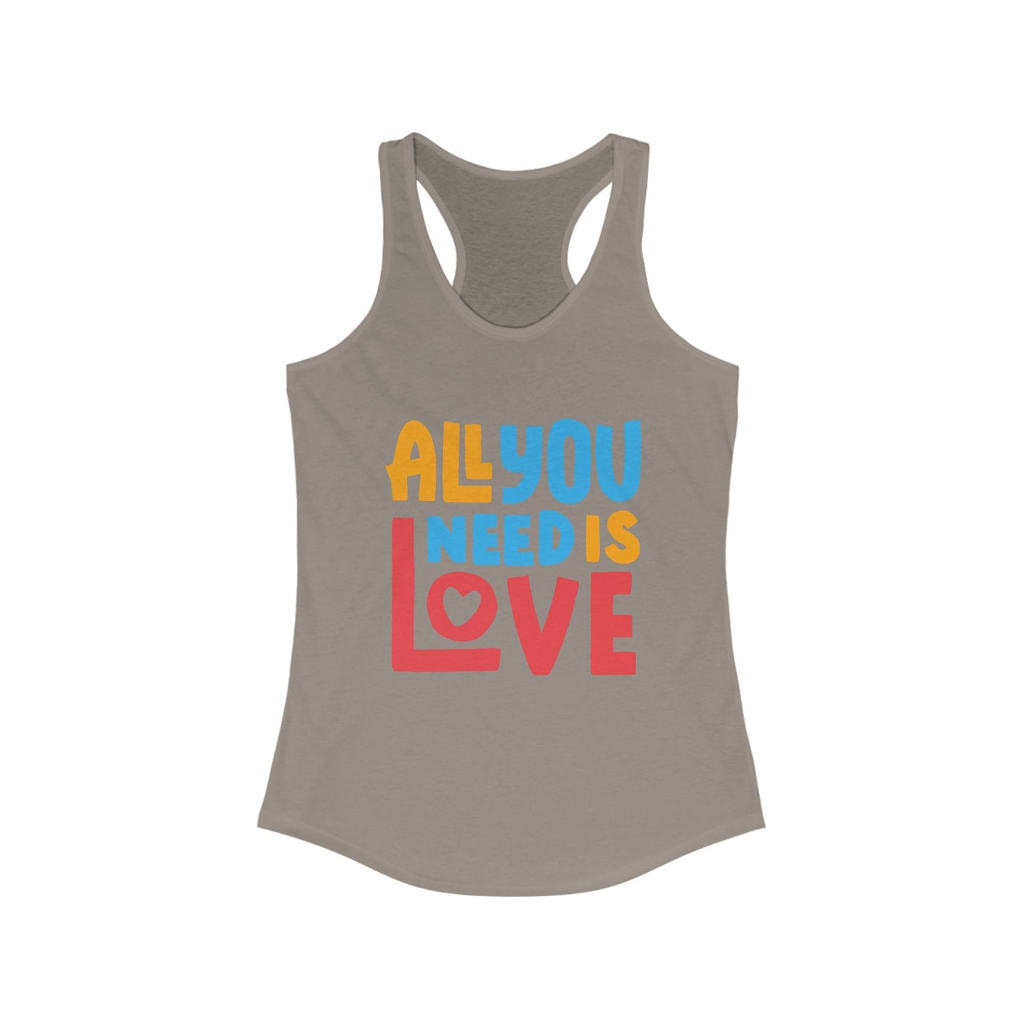 All You Need Is Love Racerback Tank – Radiate Joy in Color
