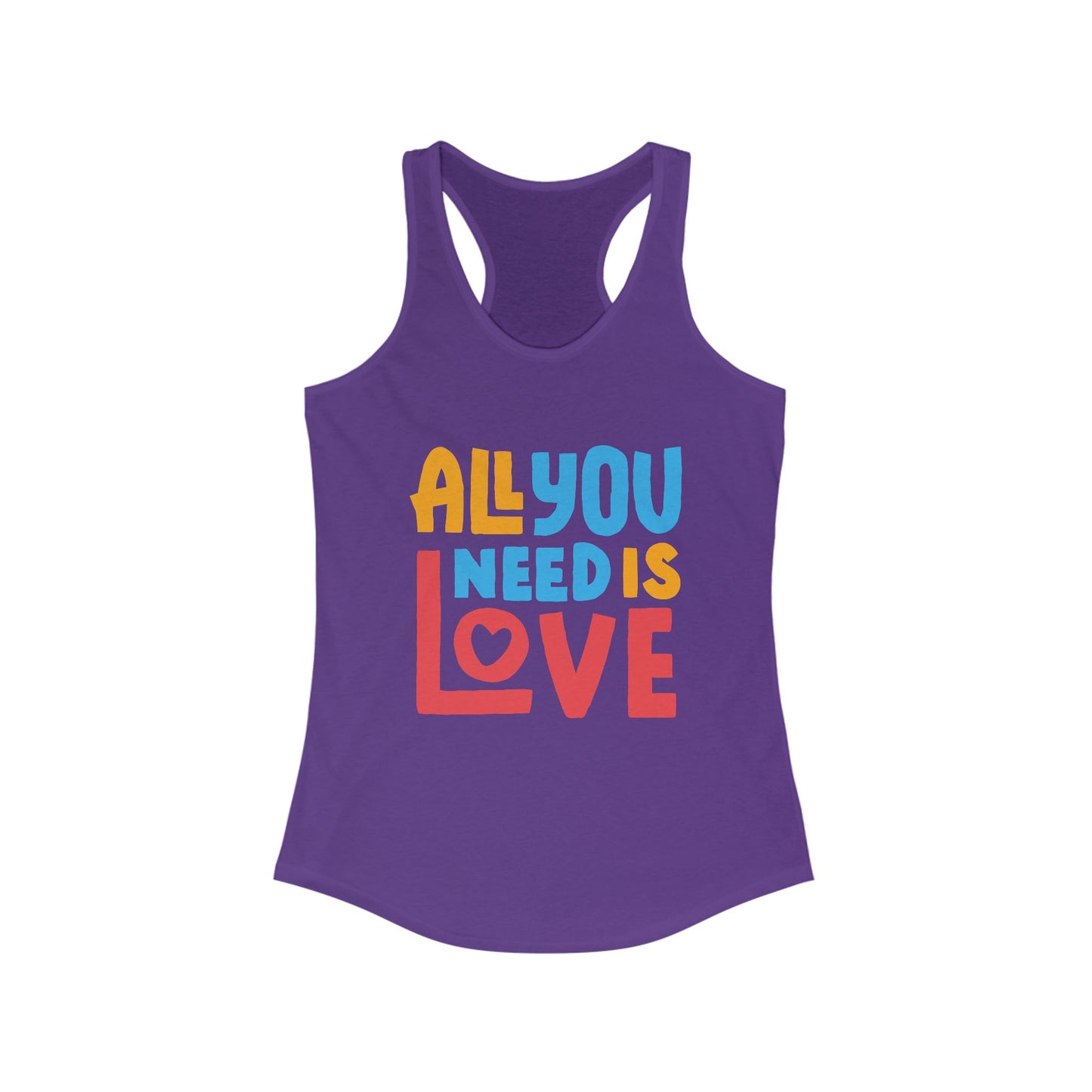 All You Need Is Love Racerback Tank – Radiate Joy in Color