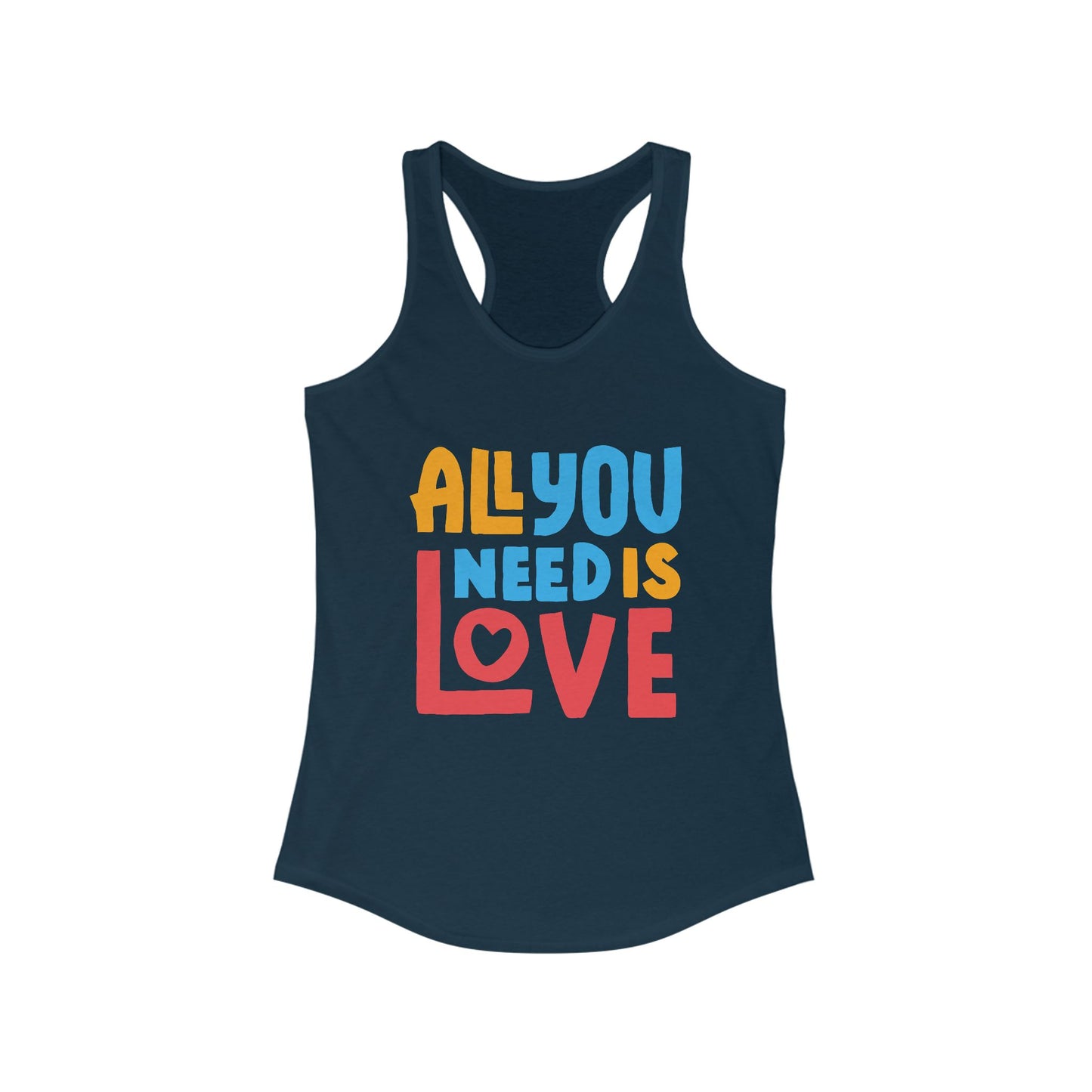 All You Need Is Love Racerback Tank – Radiate Joy in Color