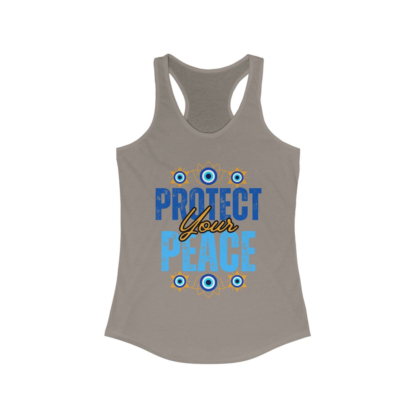 "Protect Your Peace" Tank - Wear Your Energy, Guard Your Light Women's Racerback Tank