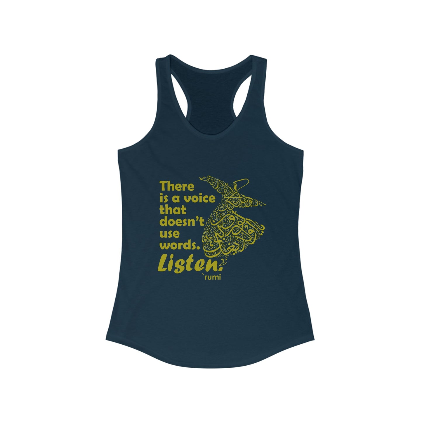 “Listen” Whirling Dervish Racerback Tank - Inspired by Rumi’s Silent Wisdom