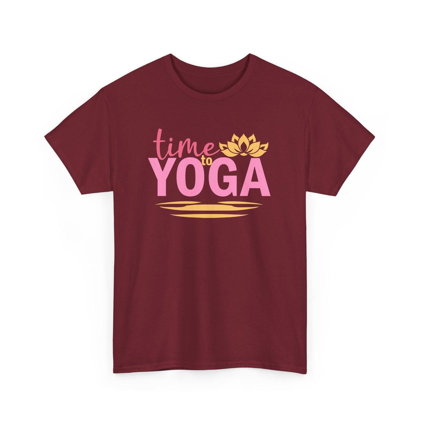 "Time to Yoga" Heavy Cotton Tee - Flow with Ease