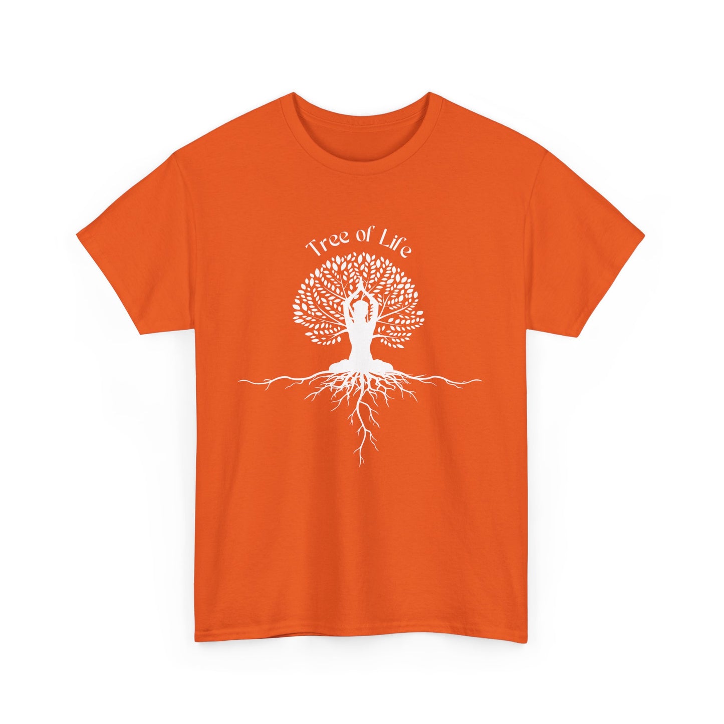 🌳Rooted in Life heavy Cotton Tee - Tree of Life with Yoga Pose