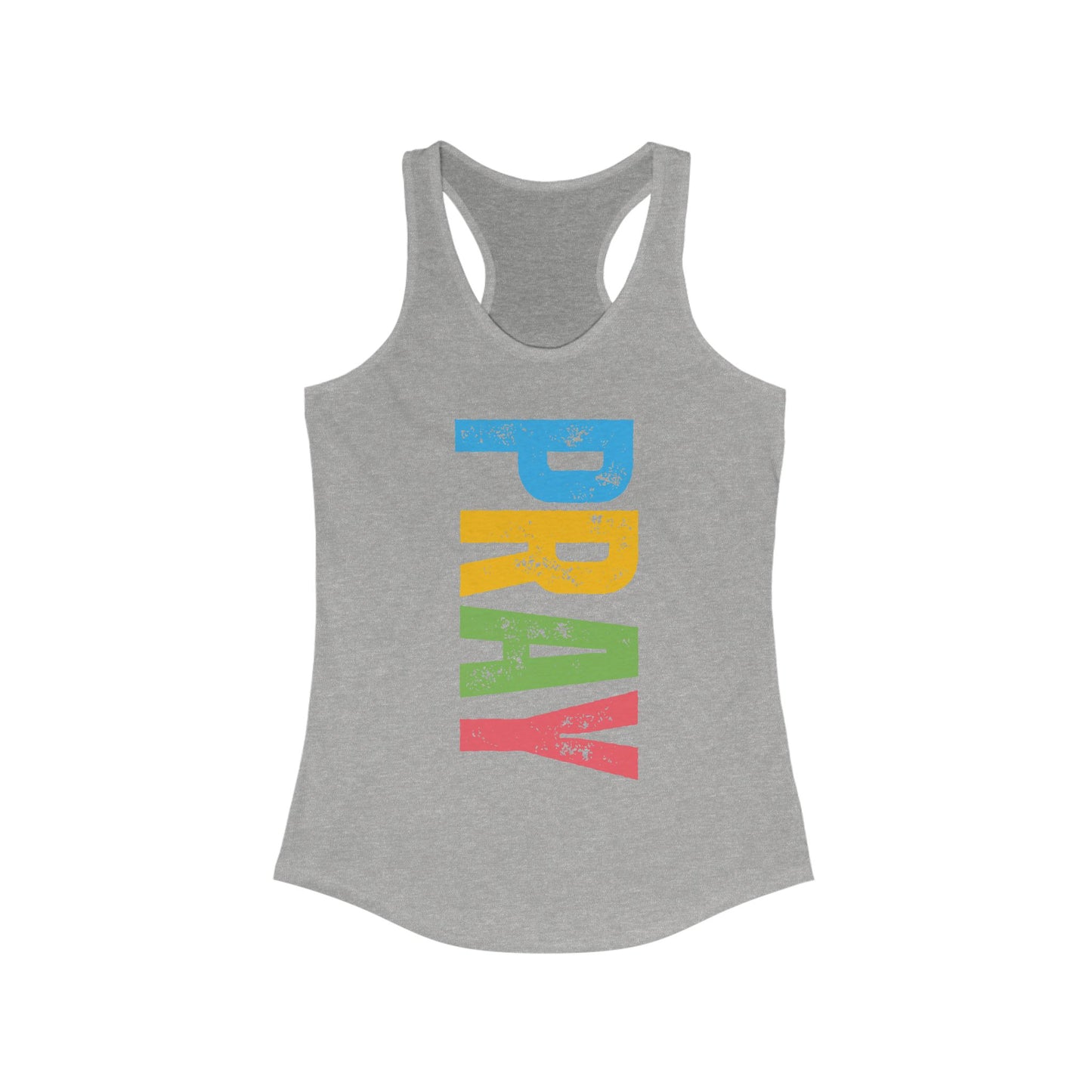 PRAY Bold Graphic Racerback Tank – Empowering, Faith-Inspired Women’s Activewear