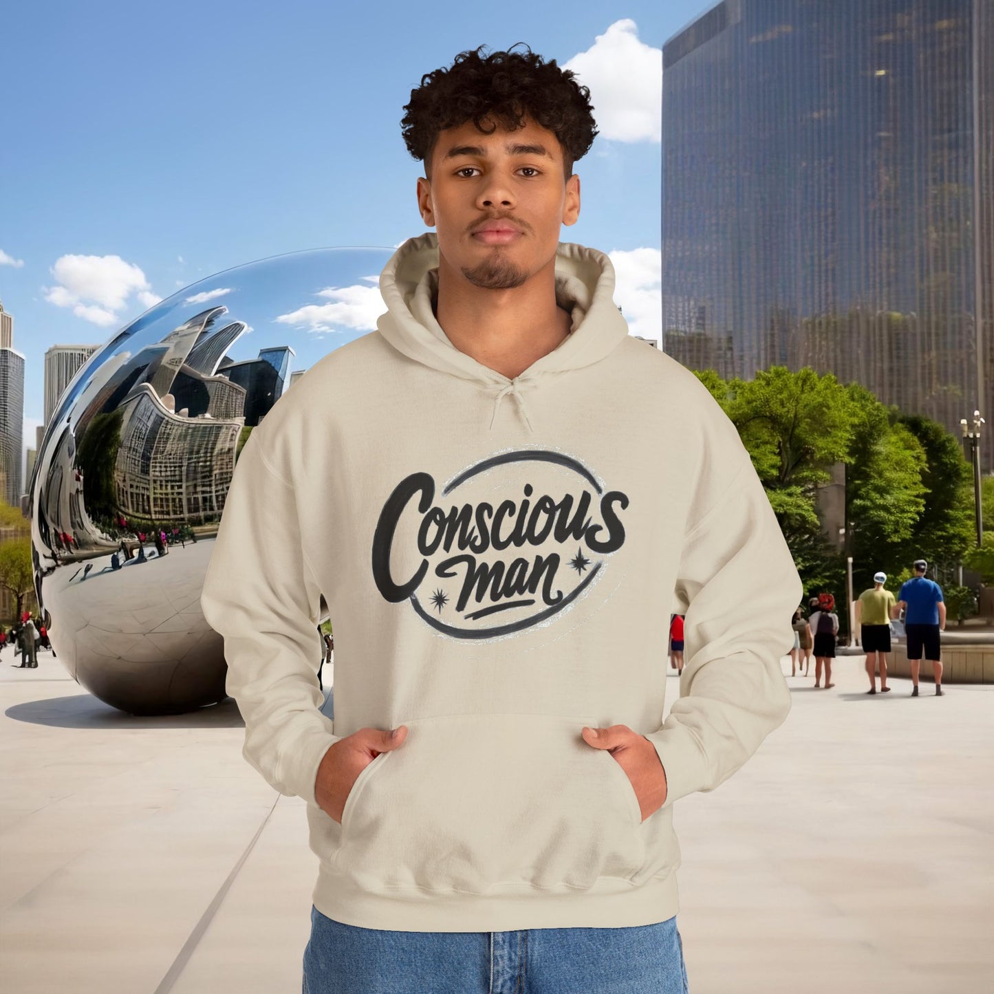 🜁 Menaste "CONSCIOUS MAN" — Embodied Awareness Hoodie