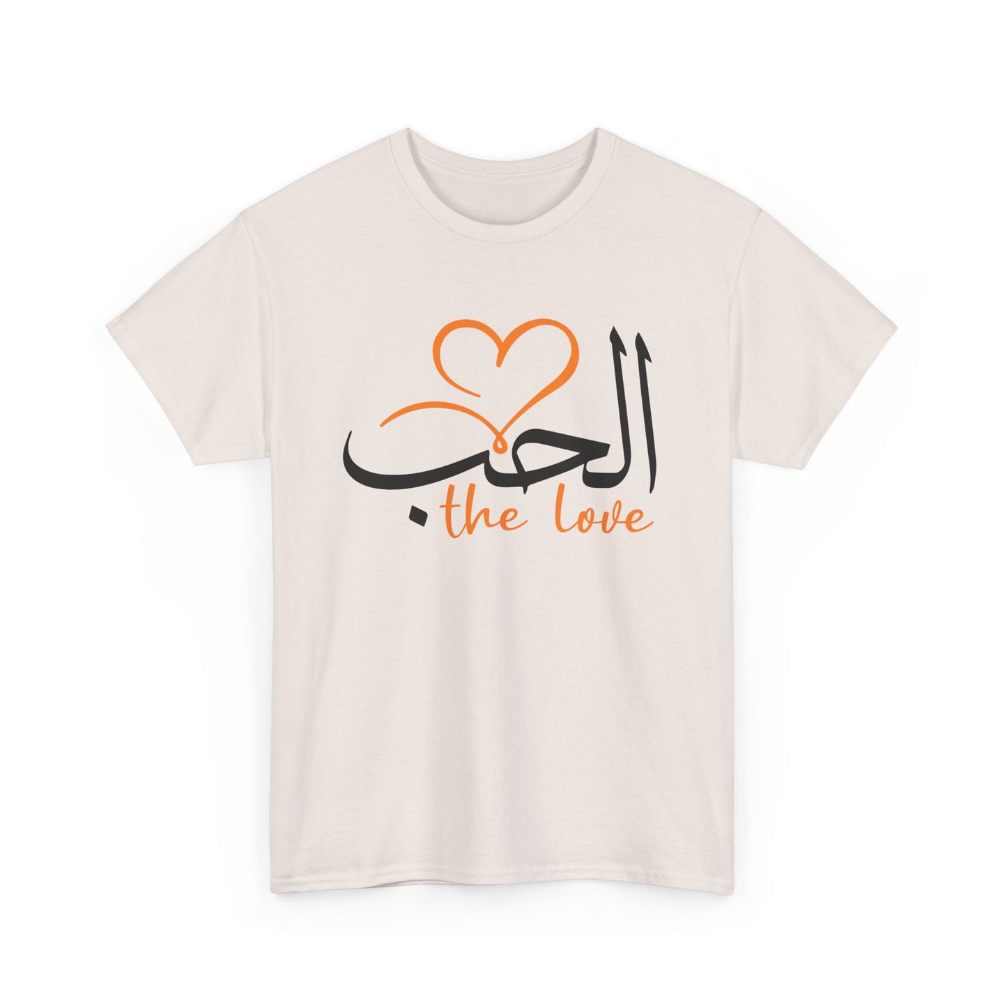 💖"The Love" Heavy Cotton Tee - Calligraphy Edition with Heart Accent