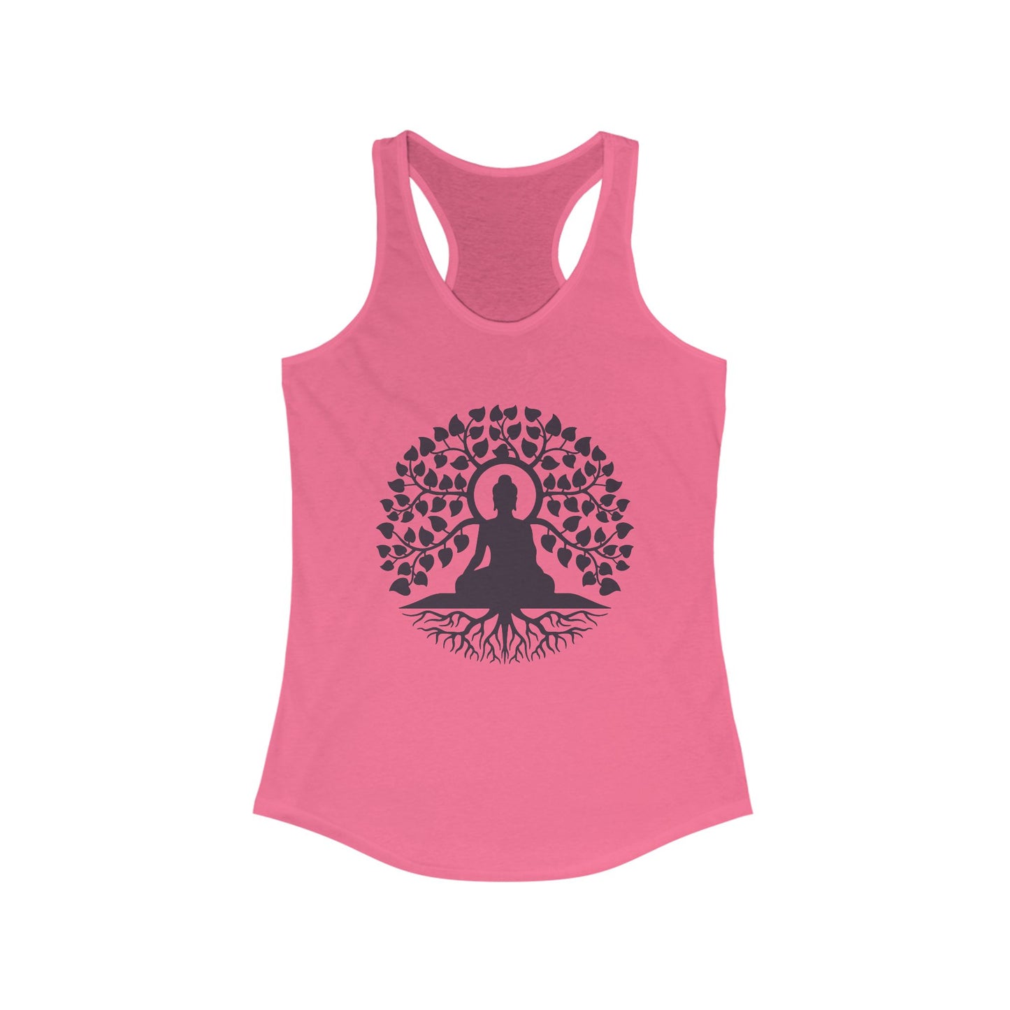 “Rooted in Presence” – Buddha & Tree of Life Racerback Tank Top