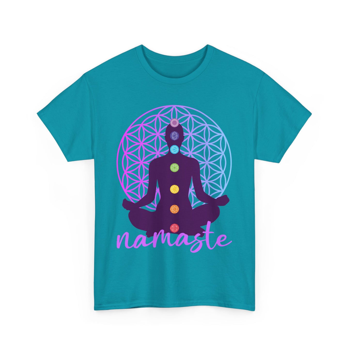 Namaste Within - Chakra Alignment Heavy Cotton Tee - Spiritual Meditation Shirt