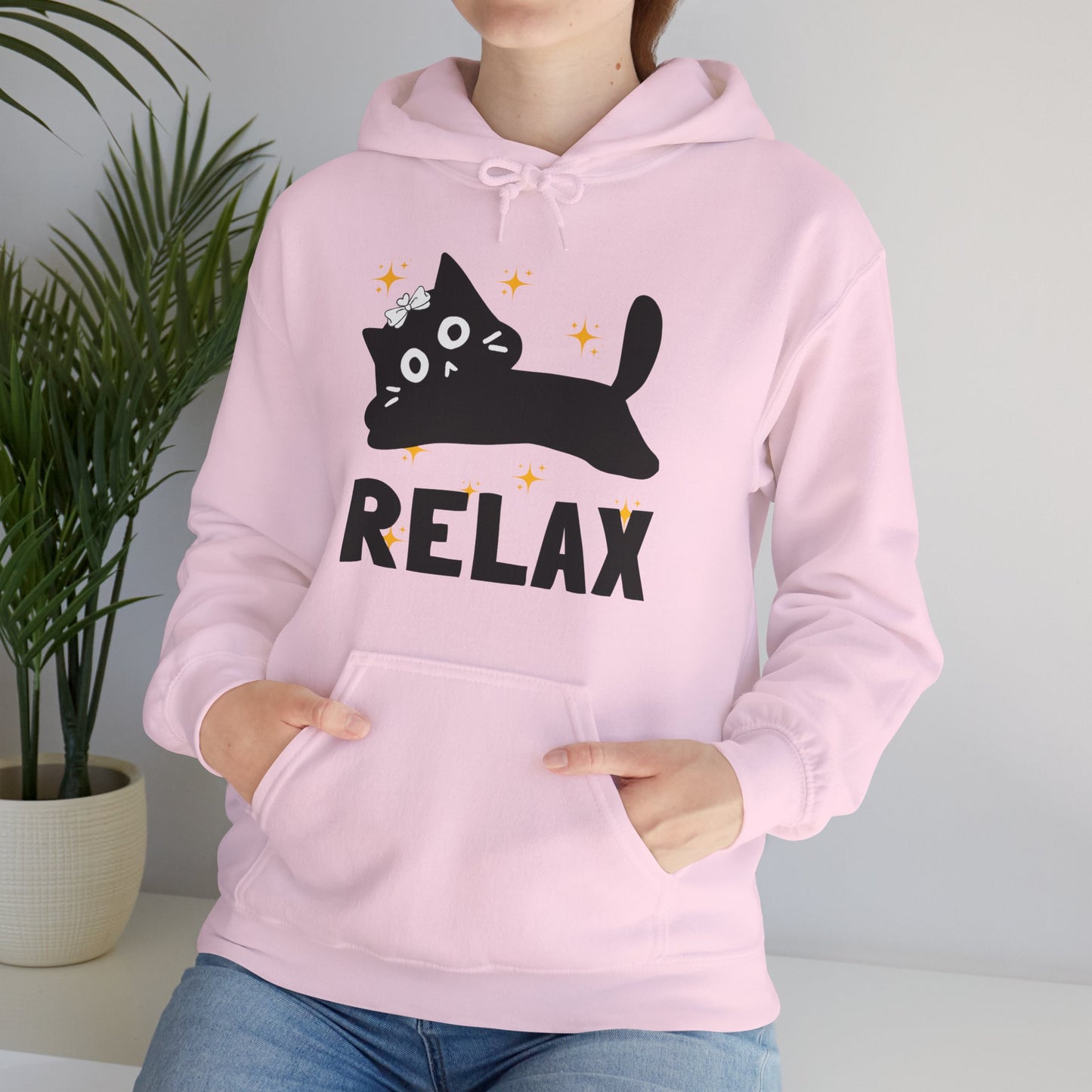 🐱Relax Hoodie — Trust the Divine, Live Like a Cat: Stay In the Moment✨🌿