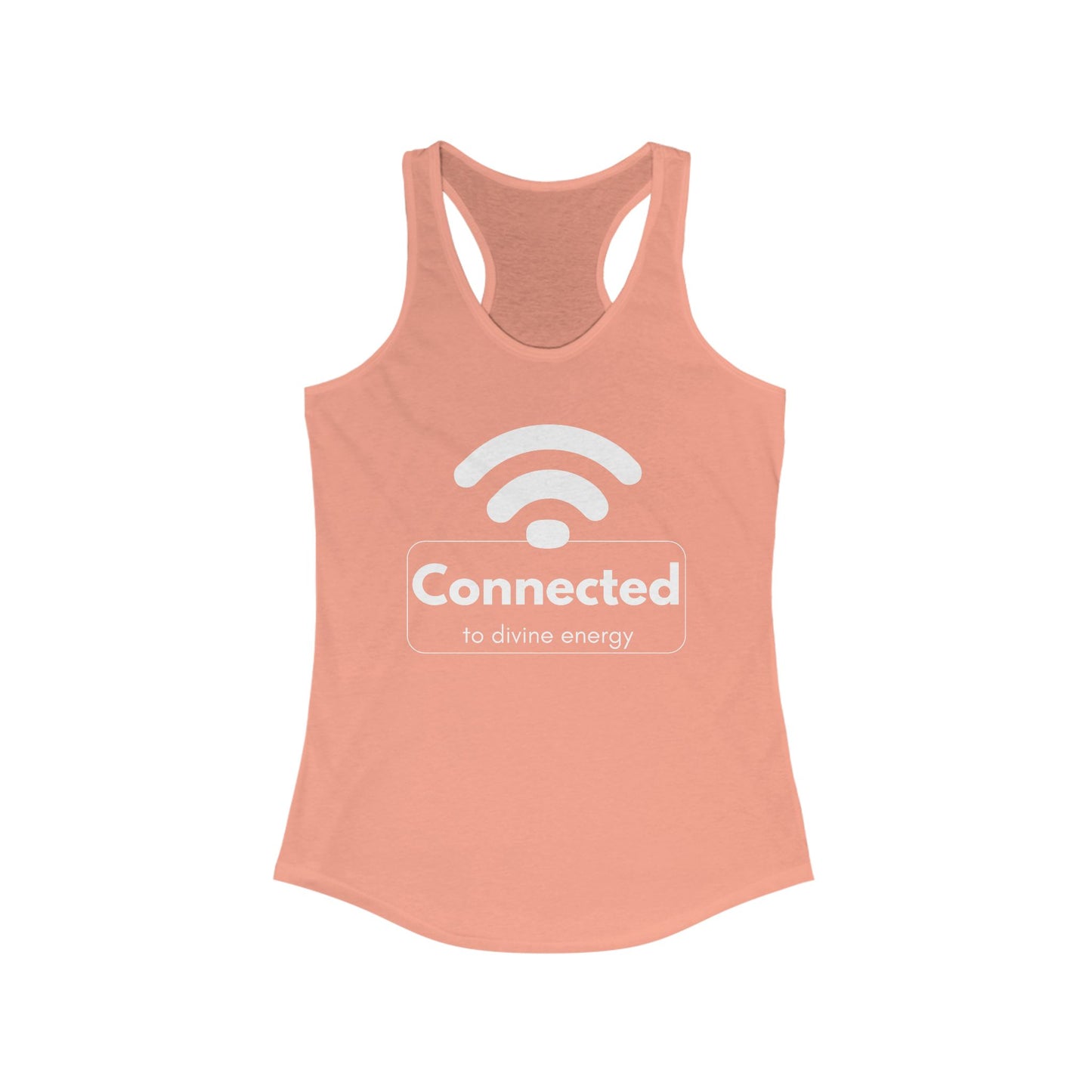 "Connected to Divine Energy" Racerback Tank - Embrace Your Higher Vibe