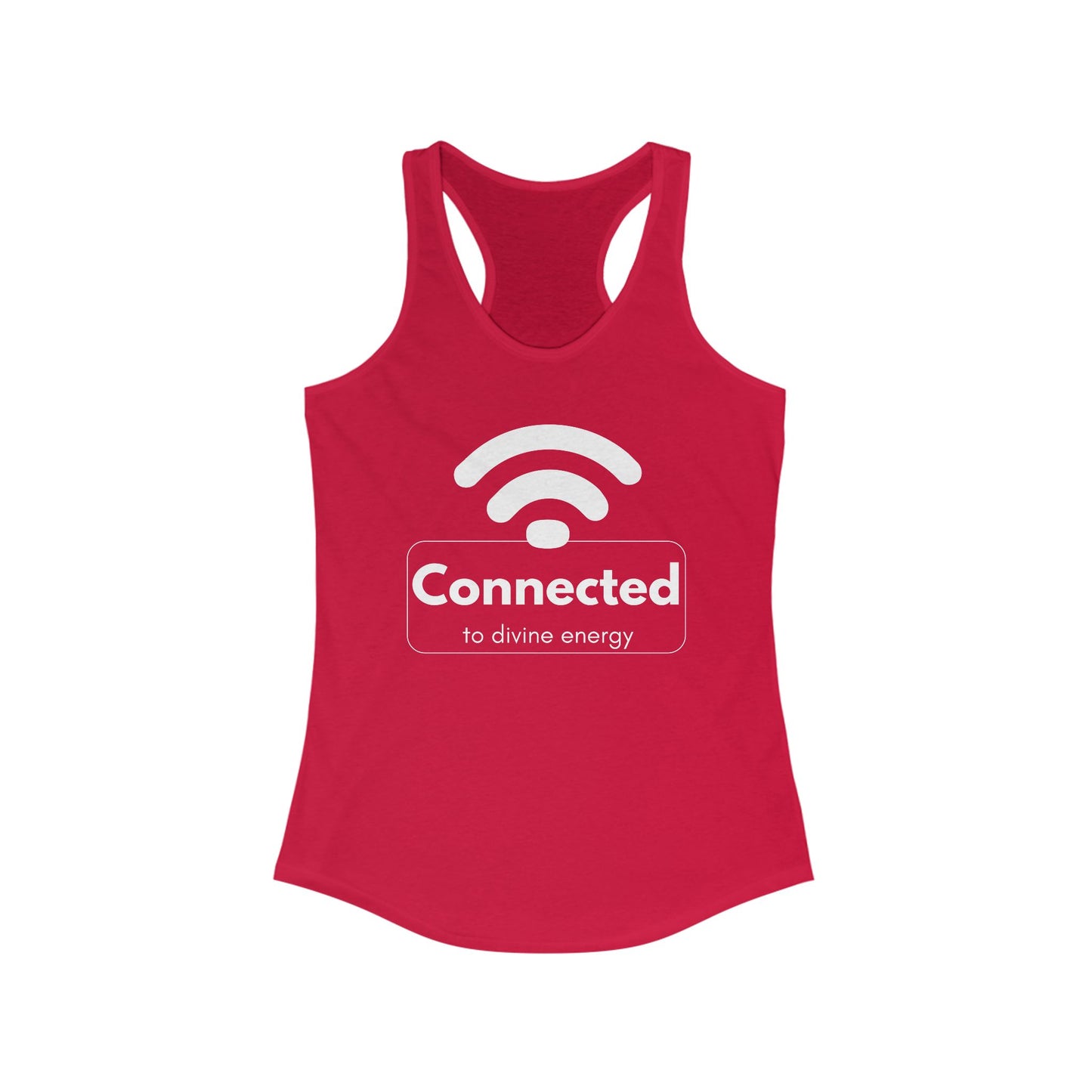 "Connected to Divine Energy" Racerback Tank - Embrace Your Higher Vibe