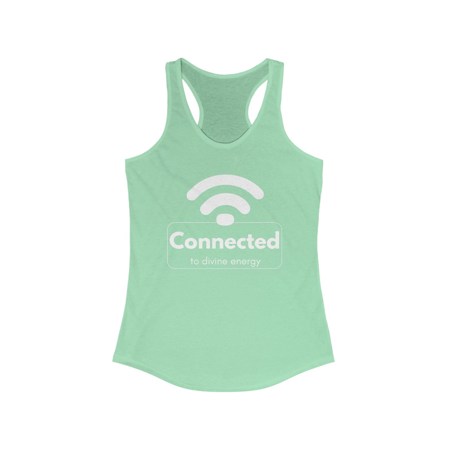 "Connected to Divine Energy" Racerback Tank - Embrace Your Higher Vibe
