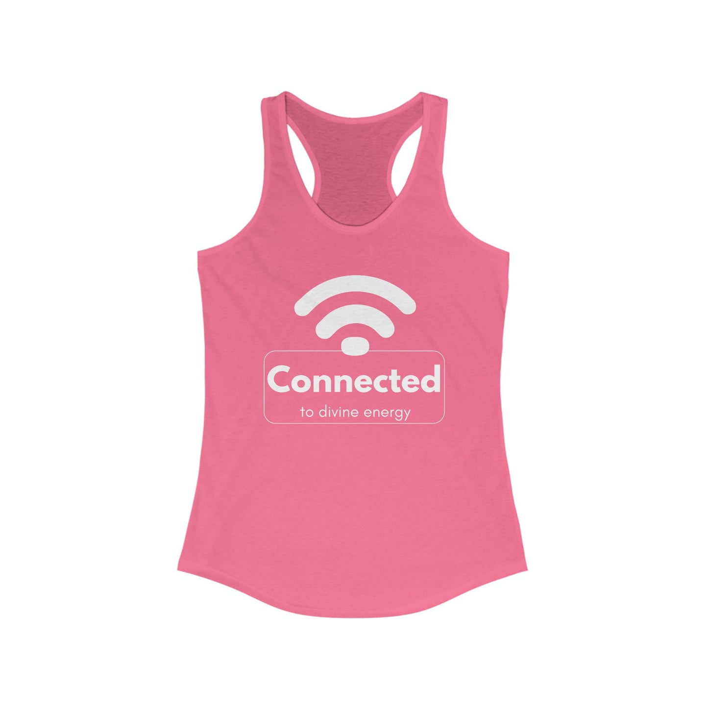 "Connected to Divine Energy" Racerback Tank - Embrace Your Higher Vibe