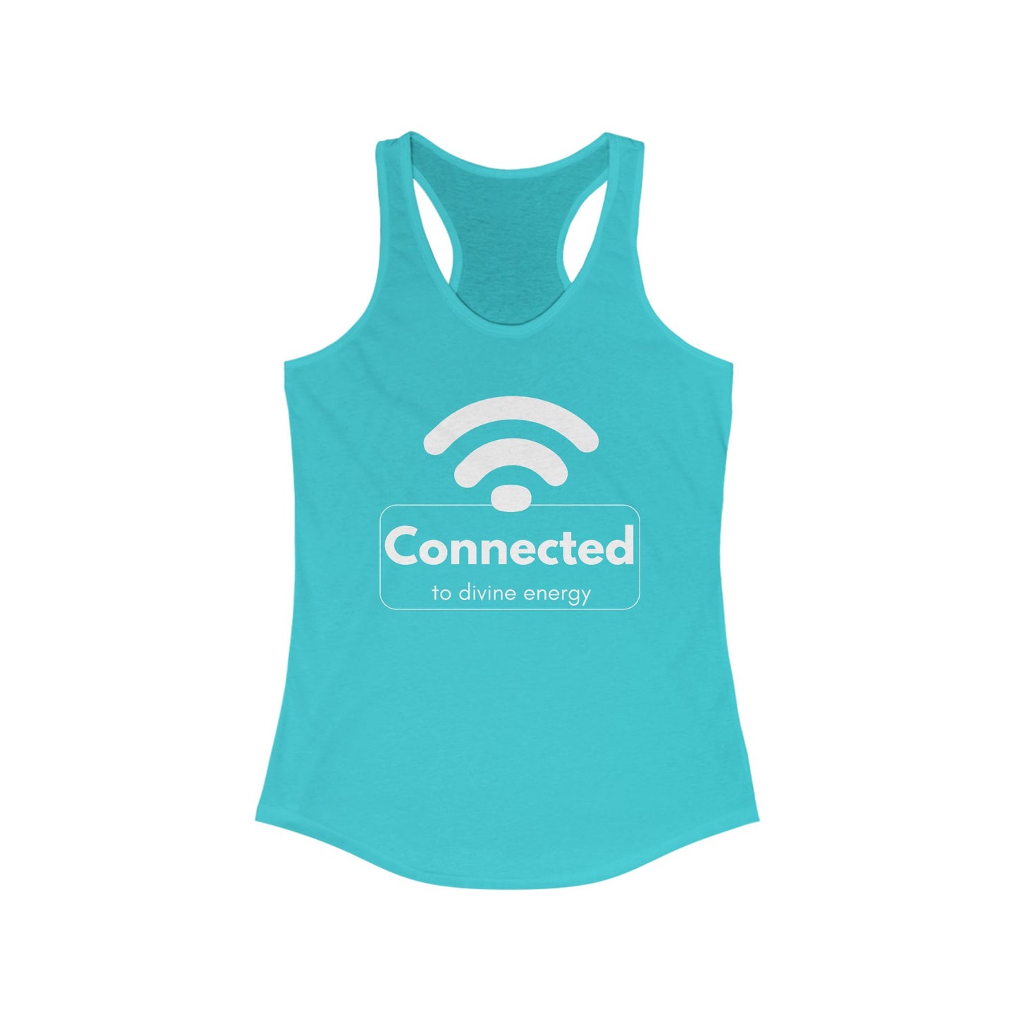 "Connected to Divine Energy" Racerback Tank - Embrace Your Higher Vibe