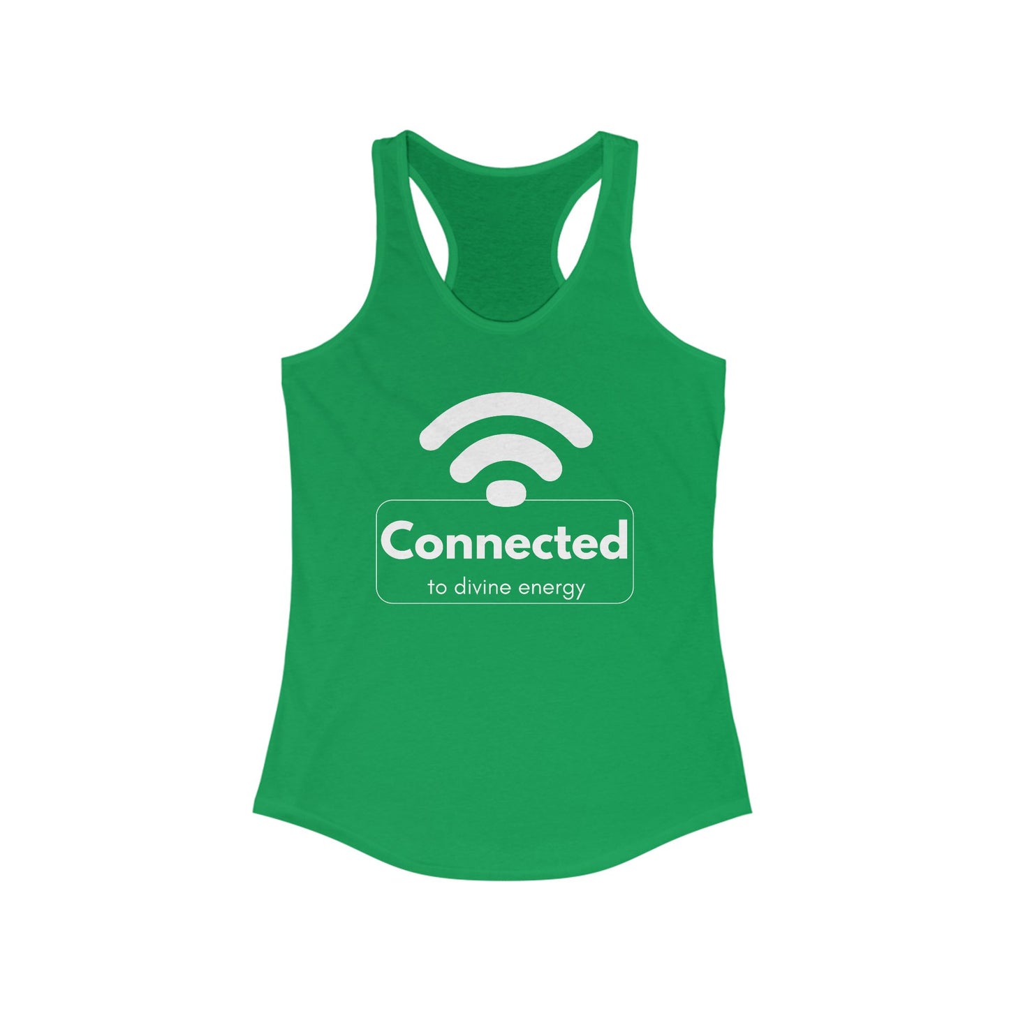 "Connected to Divine Energy" Racerback Tank - Embrace Your Higher Vibe
