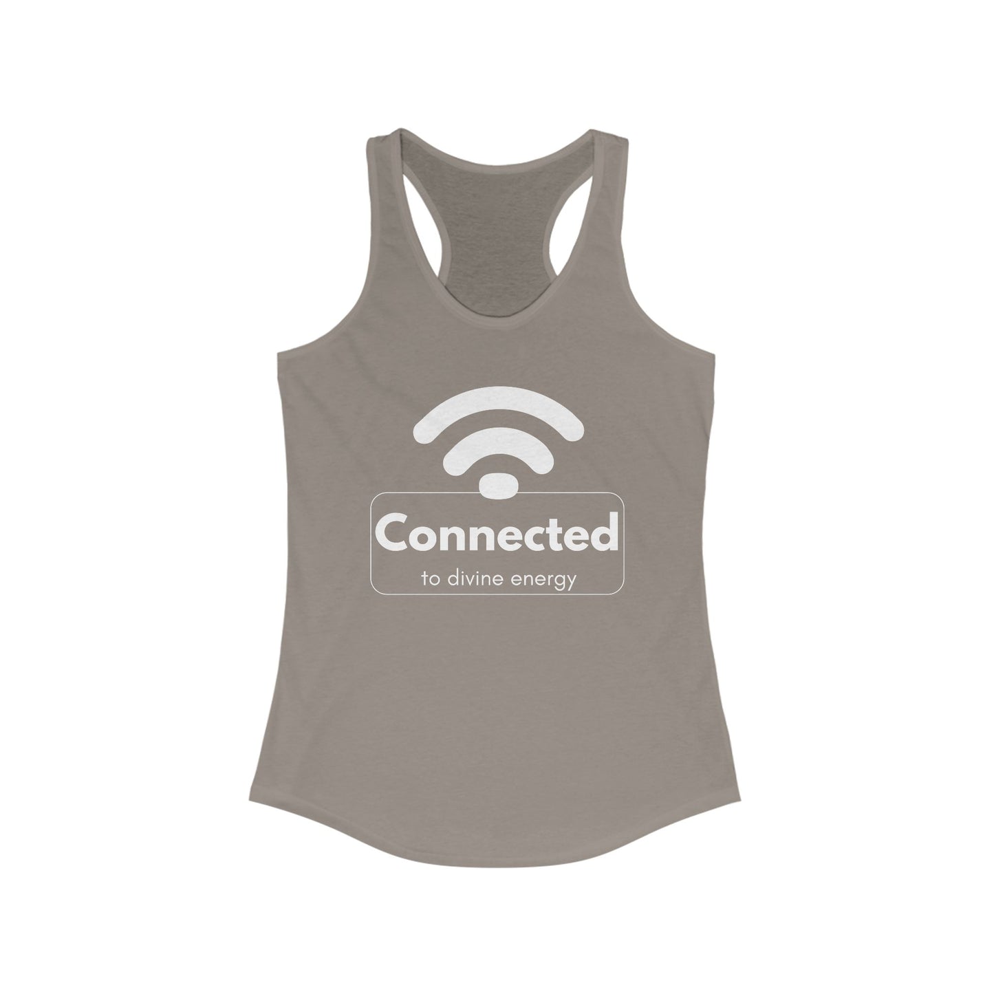 "Connected to Divine Energy" Racerback Tank - Embrace Your Higher Vibe