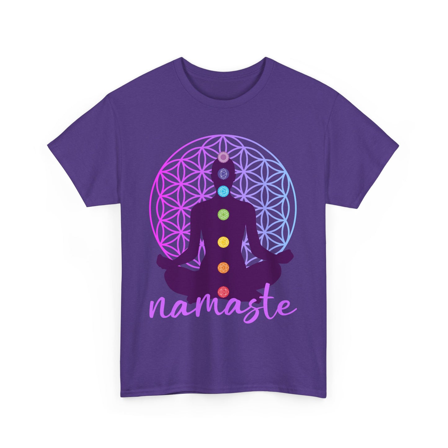 Namaste Within - Chakra Alignment Heavy Cotton Tee - Spiritual Meditation Shirt