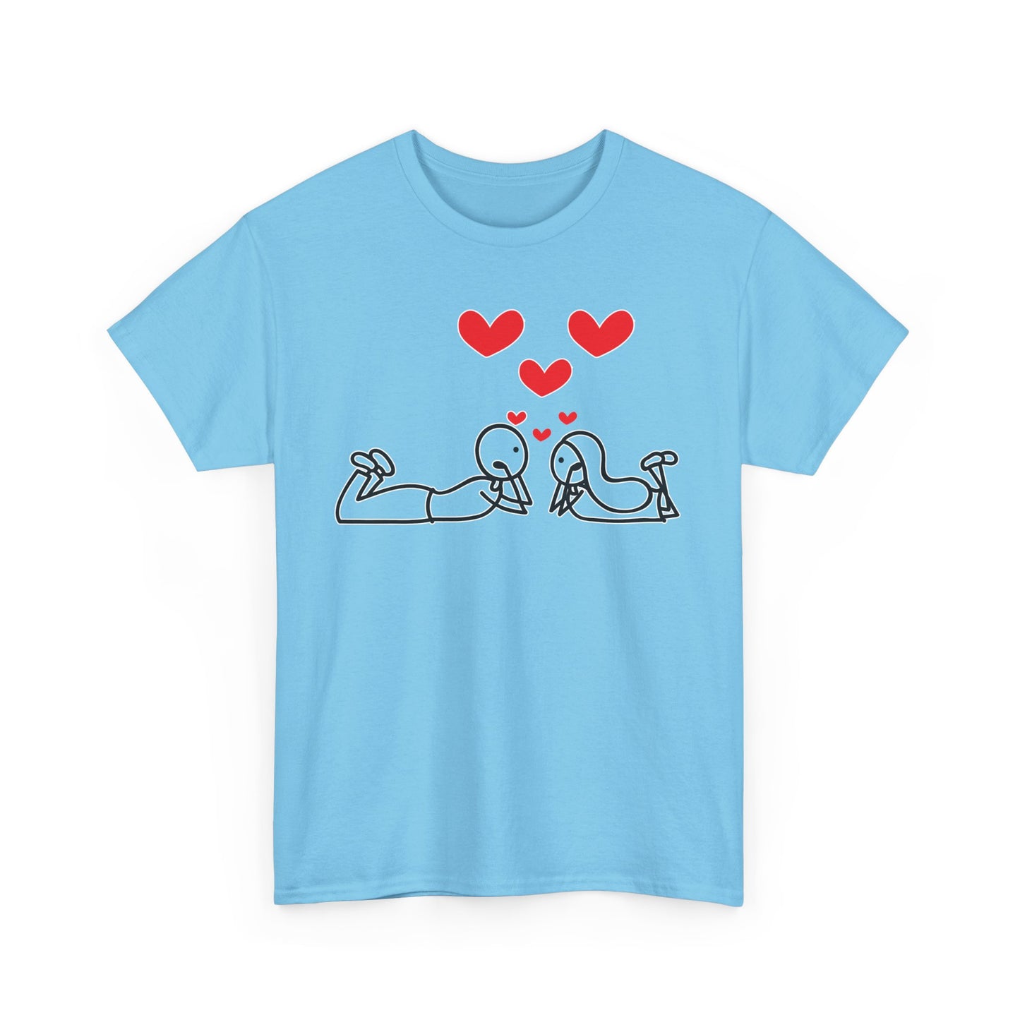 💖Love Connection Heavy Cotton Tee - Sweet Simplicity, Big Heart