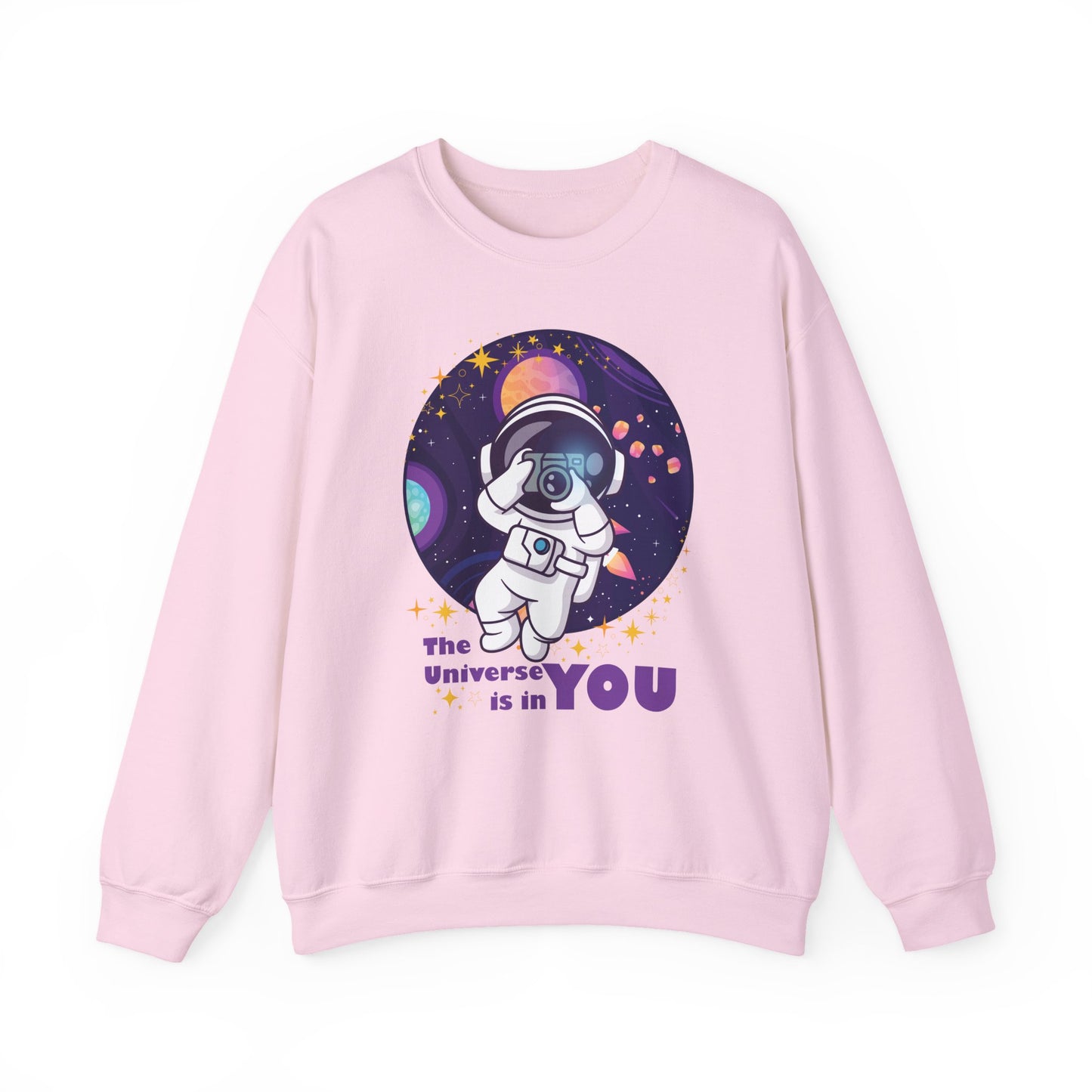 🌌"The Universe Is In YOU" Cosmic Camera📷 Crewneck Sweatshirt