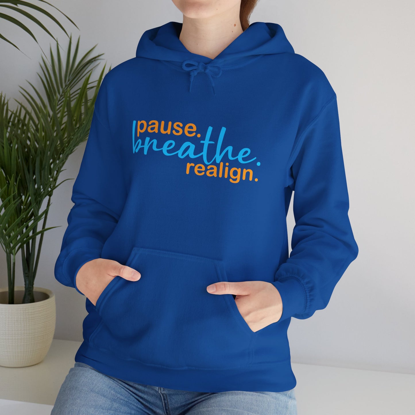 💛Mindful Pause Hooded Sweatshirt - "pause. breathe. realign."