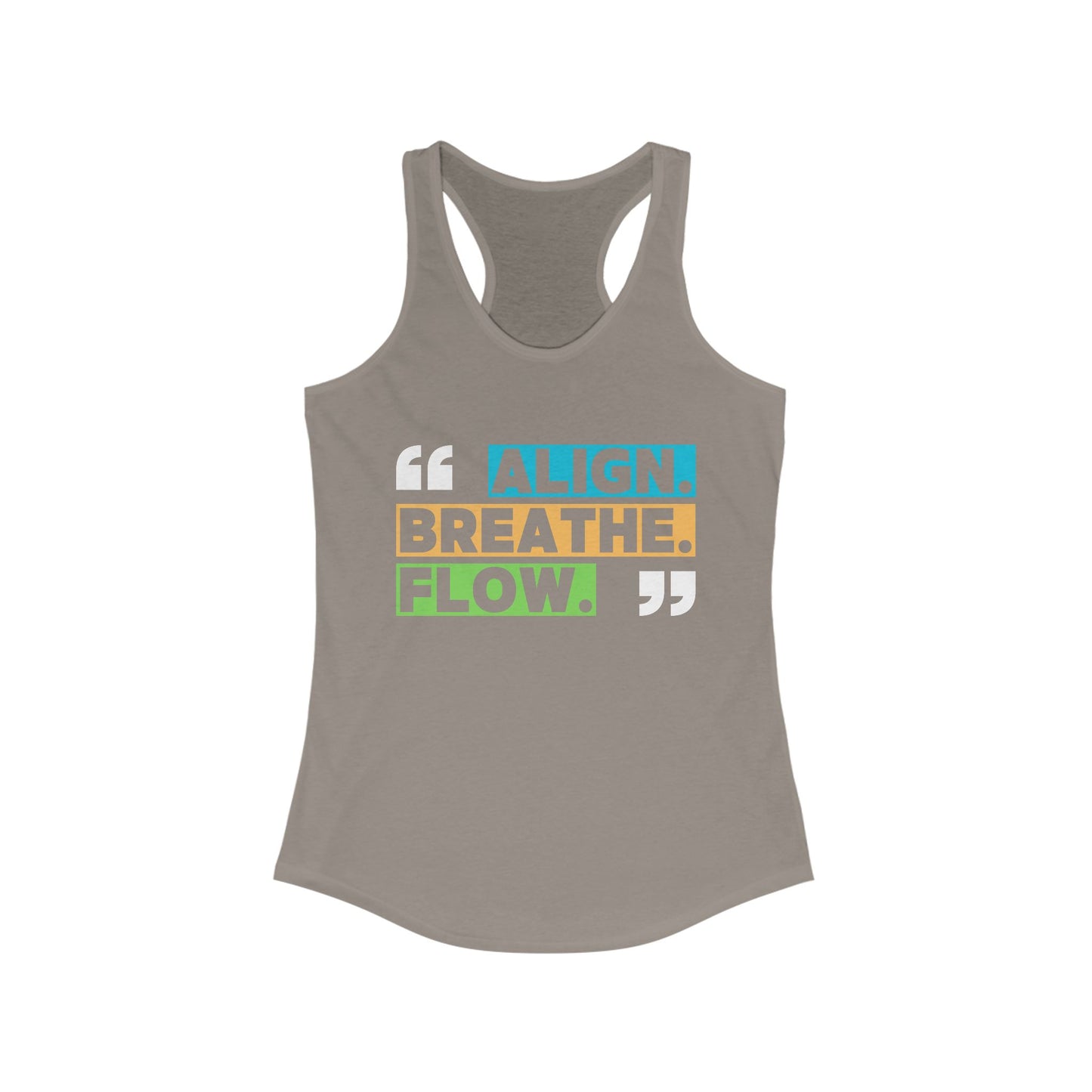 "Align. Breathe. Flow." - Move with Intention, Live in Rhythm - Inspirational Women’s Racerback Tank
