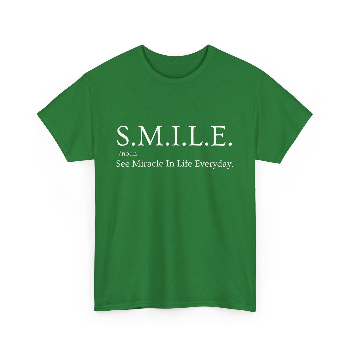 🌼 S.M.I.L.E. Acronym Heavy Cotton Tee - A Daily Dose of Positivity
