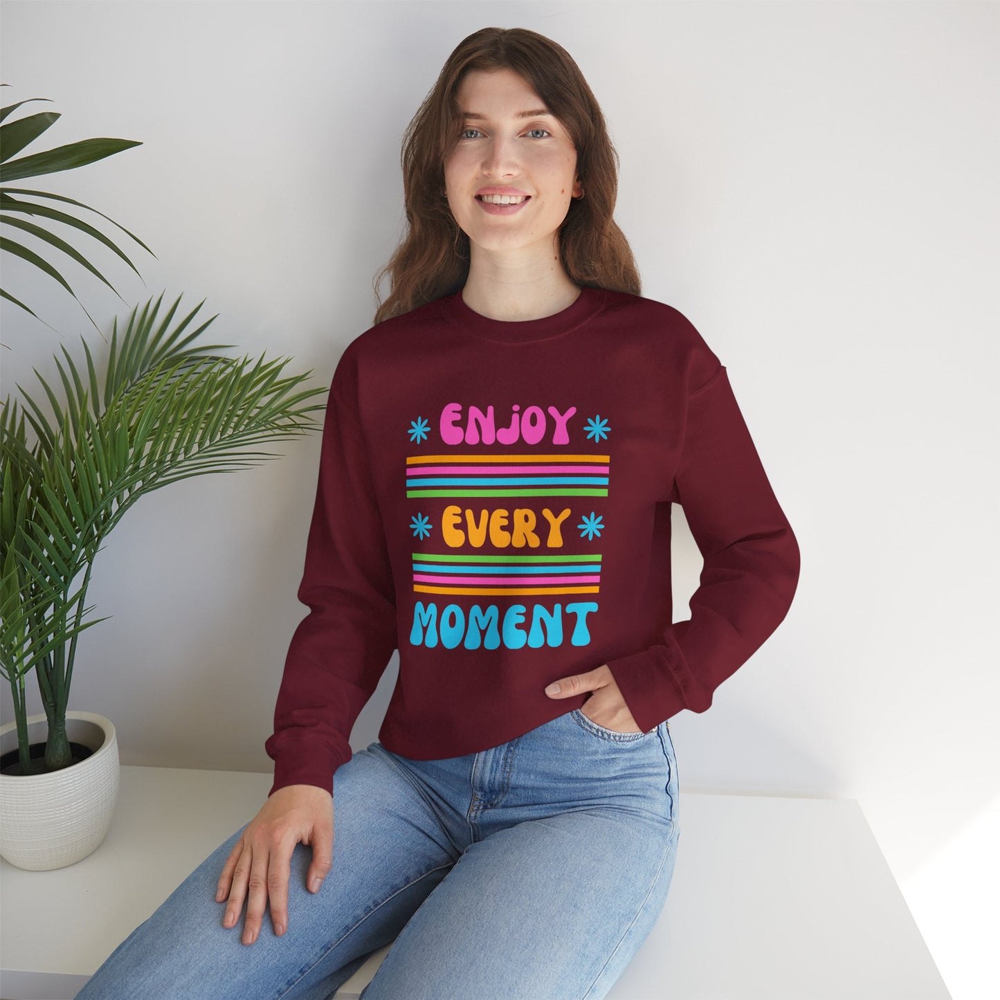 🌞Joy in Color - Every Moment is a Miracle Crewneck Sweatshirt