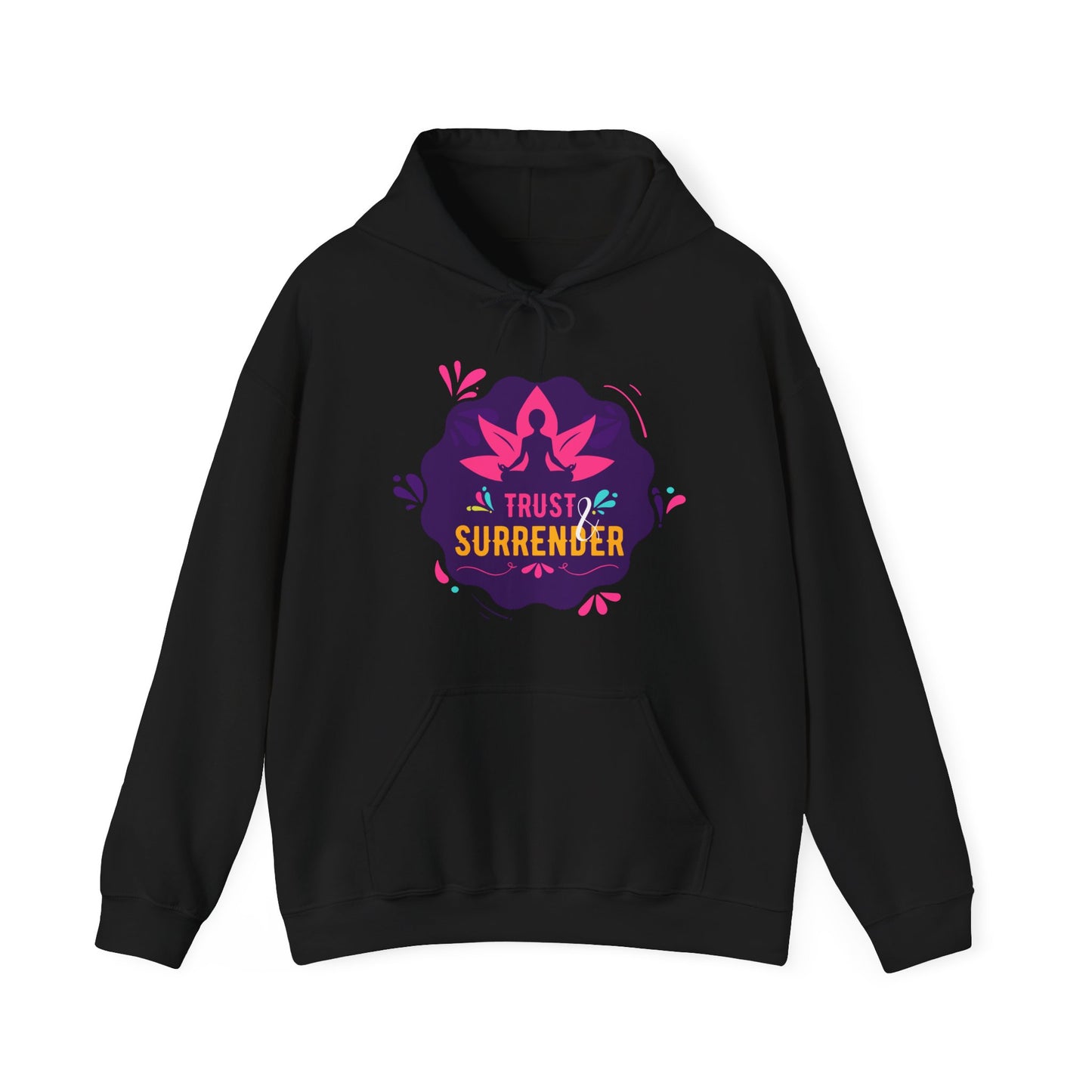 Lotus Flow “Trust & Surrender” Hoodie – Meditative Comfort with Sacred Intention 🌸🧘‍♀️✨