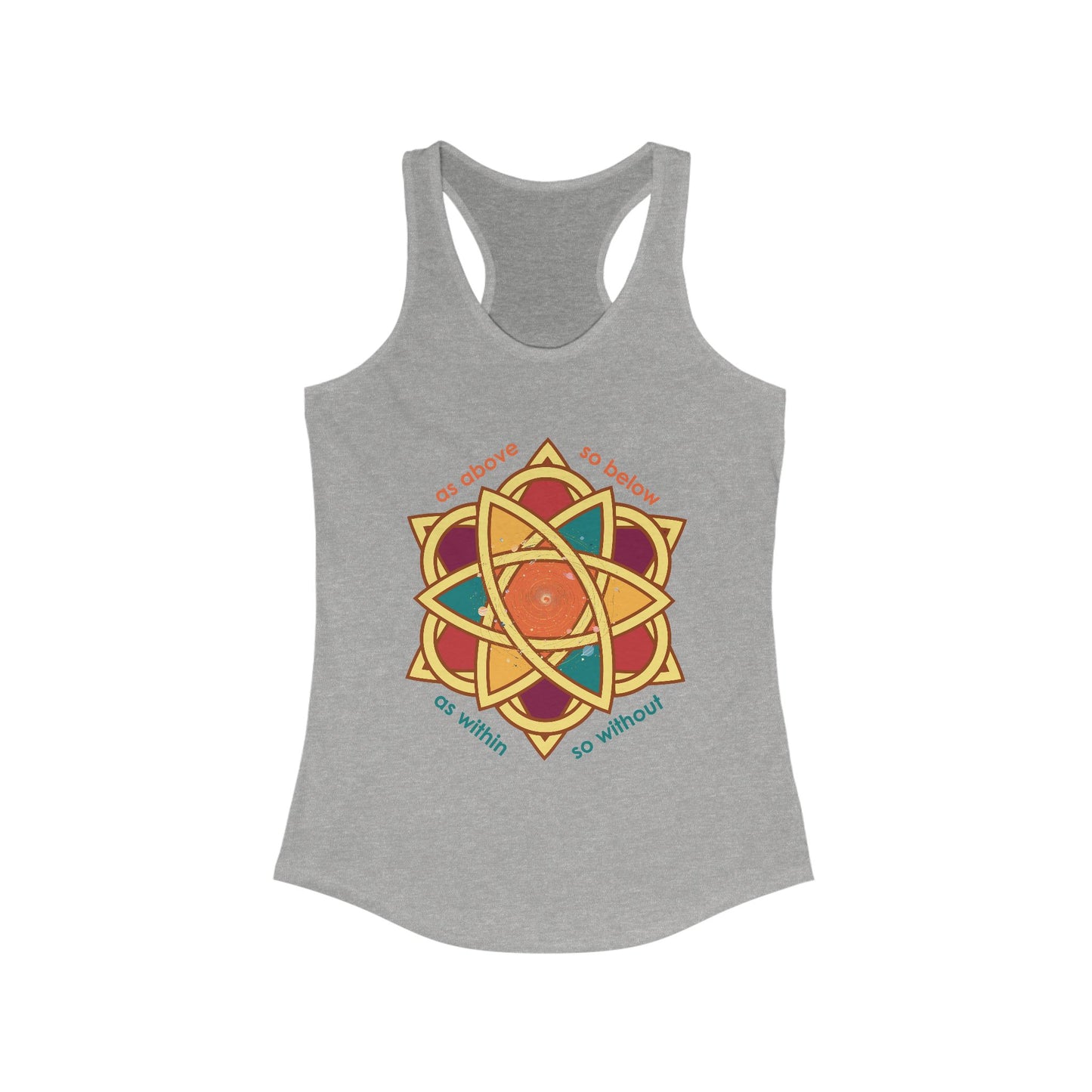 "As Within, So Without" Sri Yantra Racerback Tank Top