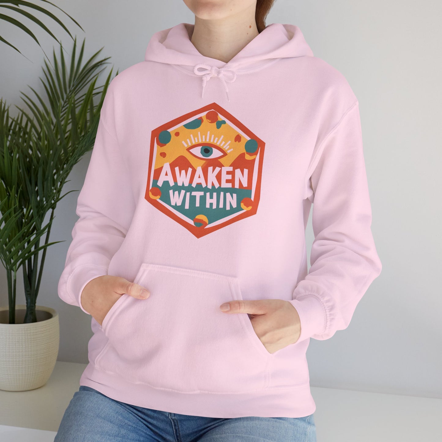 👁️Awaken Within Hoodie – Third Eye Geometric Design | Spiritual Awakening Vibes🌀✨