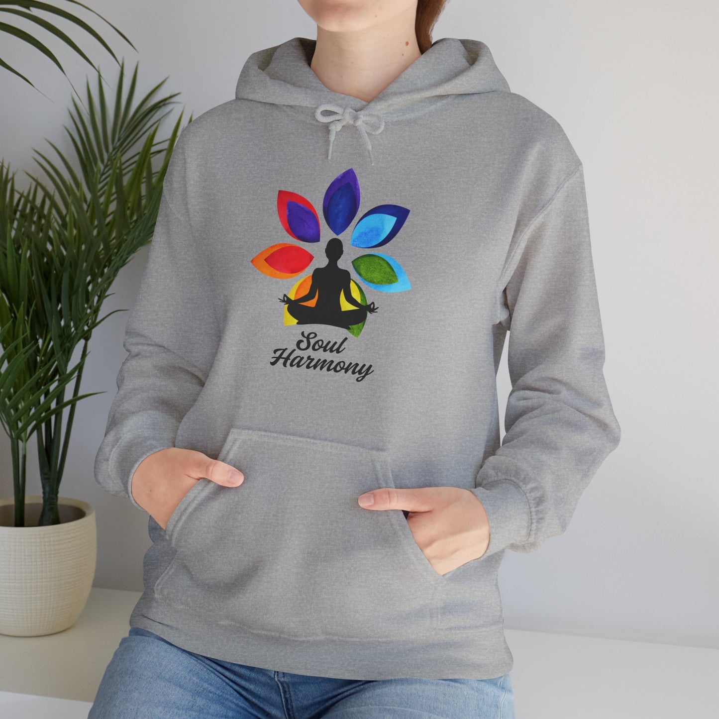 🌸Soul Harmony Hoodie – Meditative Lotus Chakra Alignment🧘‍♀️🌈✨
