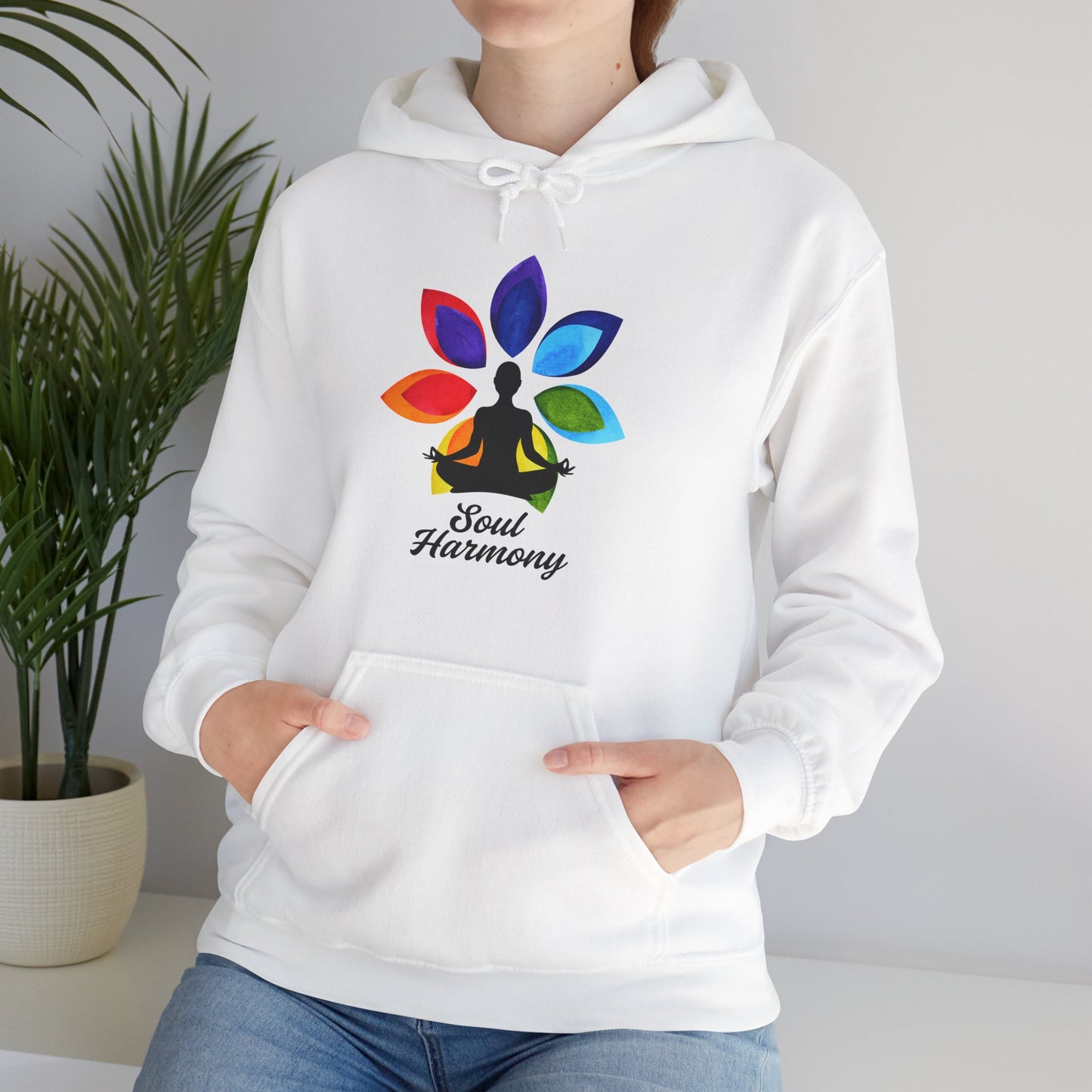 🌸Soul Harmony Hoodie – Meditative Lotus Chakra Alignment🧘‍♀️🌈✨