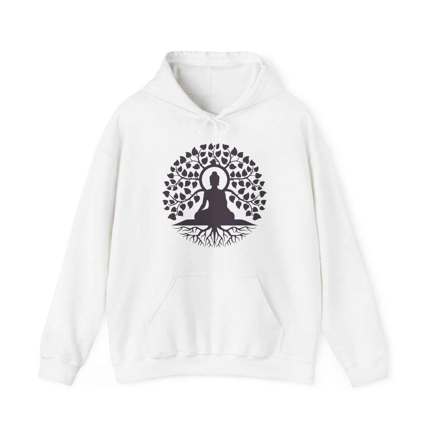 🌱Stillness Hoodie – Buddha Roots & Inner Peace🧘‍♂️🌳✨