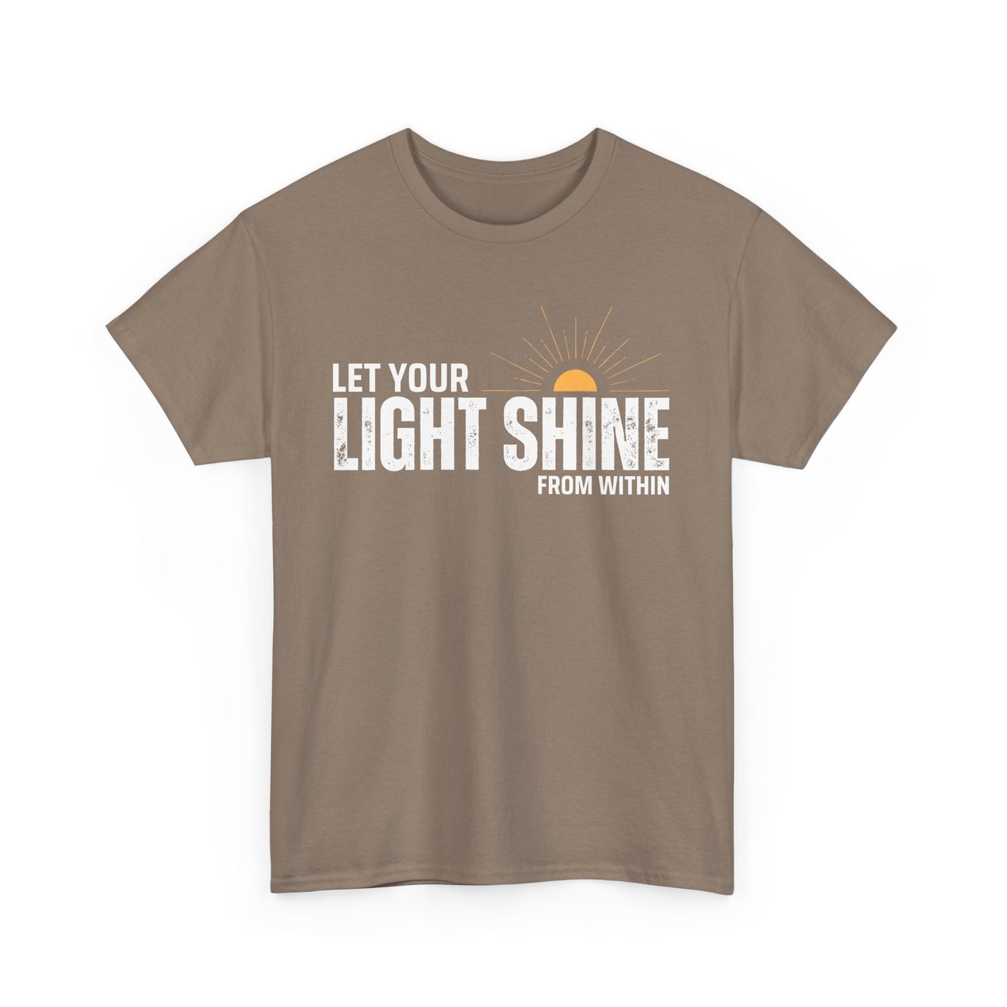 ☀️Radiant Light Heavy Cotton Tee - "Let Your Light Shine From Within"