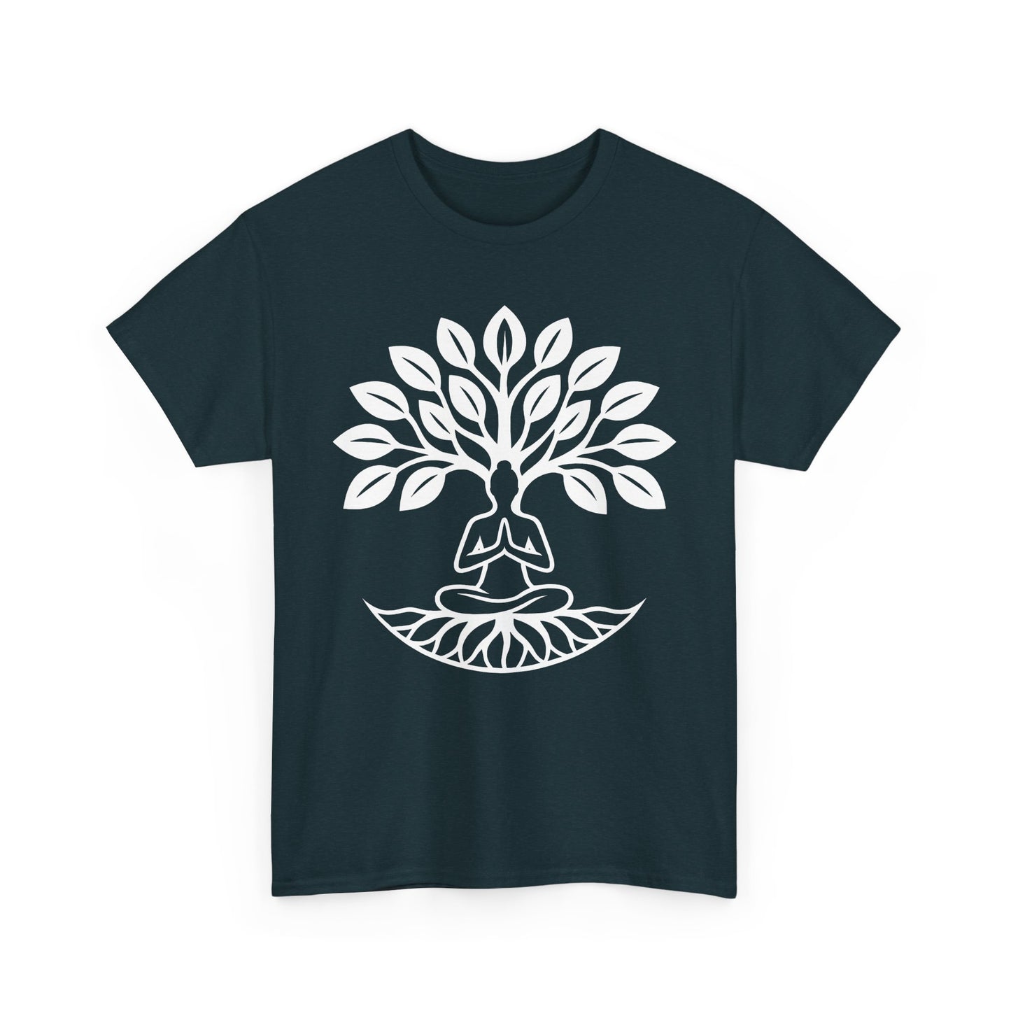 "Rooted in Presence" - Tree of Life & Meditative Balance Heavy Cotton Tee