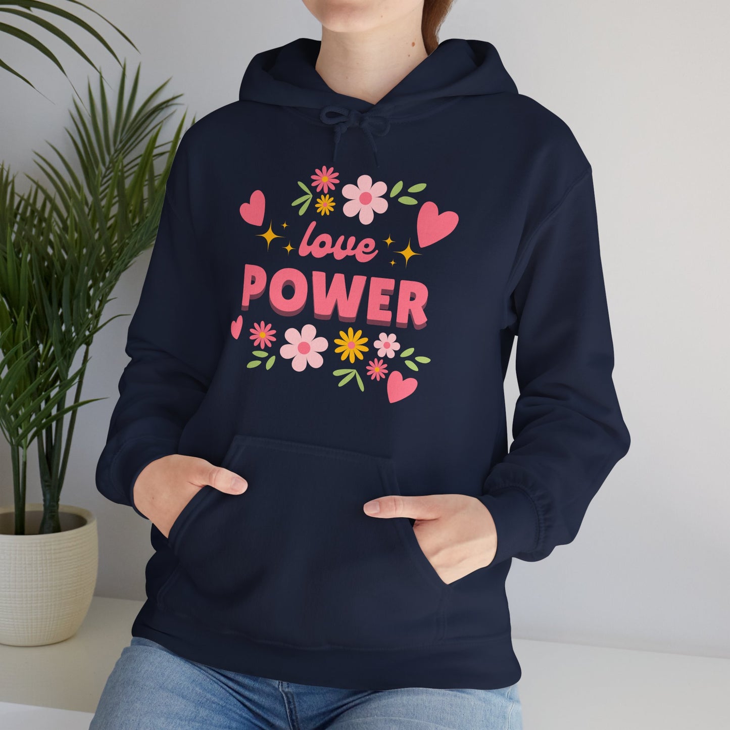 Love Power Hoodie – Blossoms of Strength & Heart🌸✨