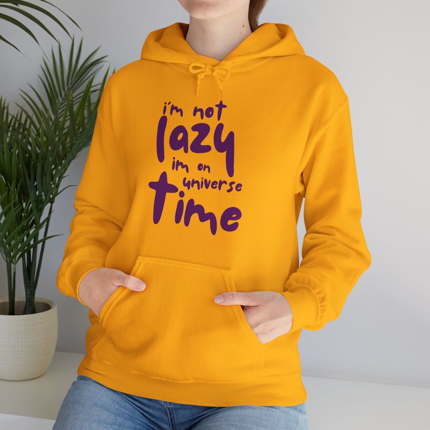 “I’m Not Lazy — I’m on Universe Time” Cosmic Flow Hoodie✨🕰️