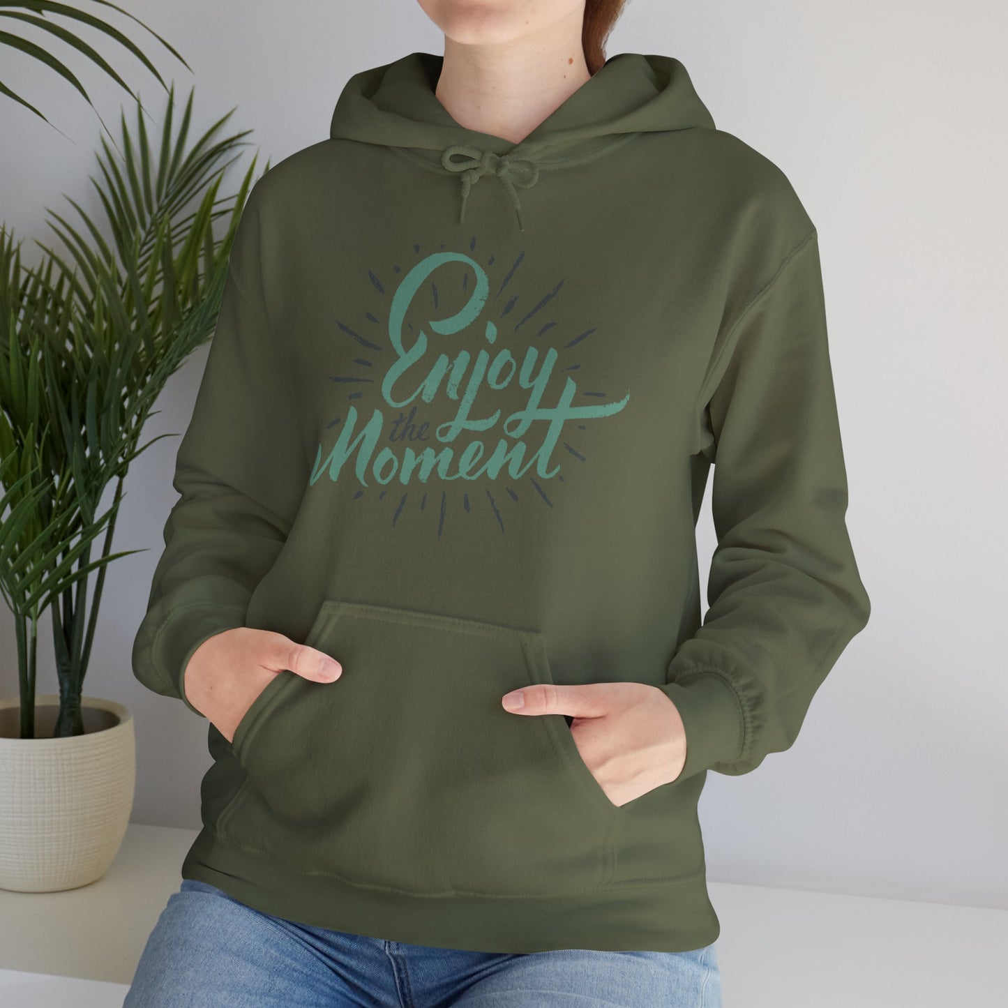 ✨Enjoy the Moment Hoodie – Mindful Living, Spiritual Comfort🌿🕊️✨
